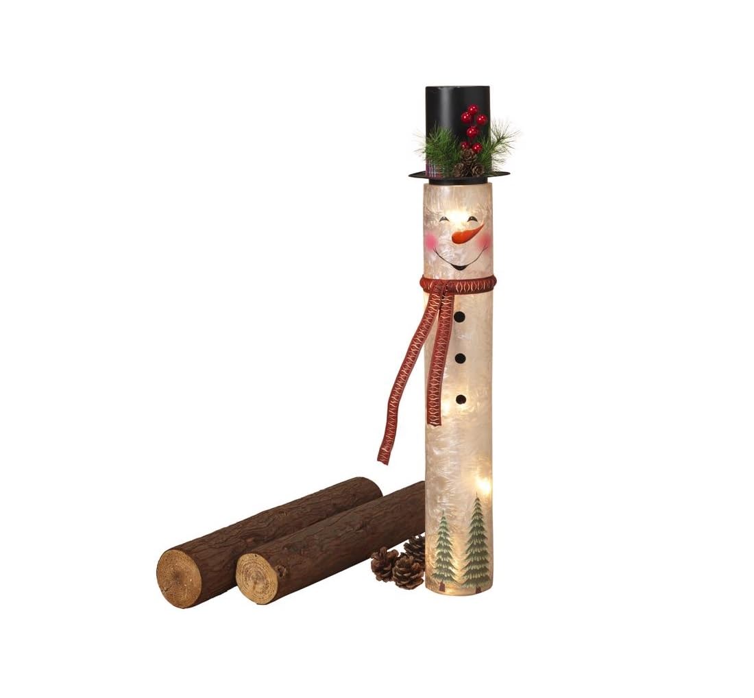 Light Up Glass Snowman