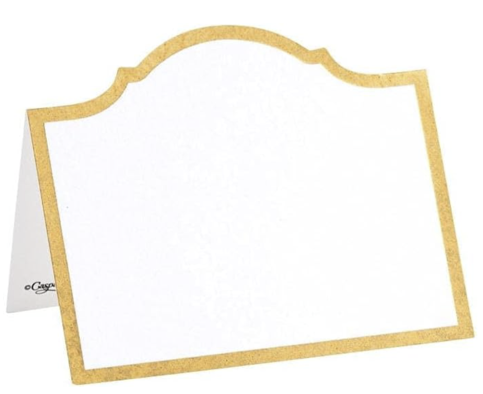Caspari Arch Die-Cut Place Name Cards in Gold Foil - 8 Per Package