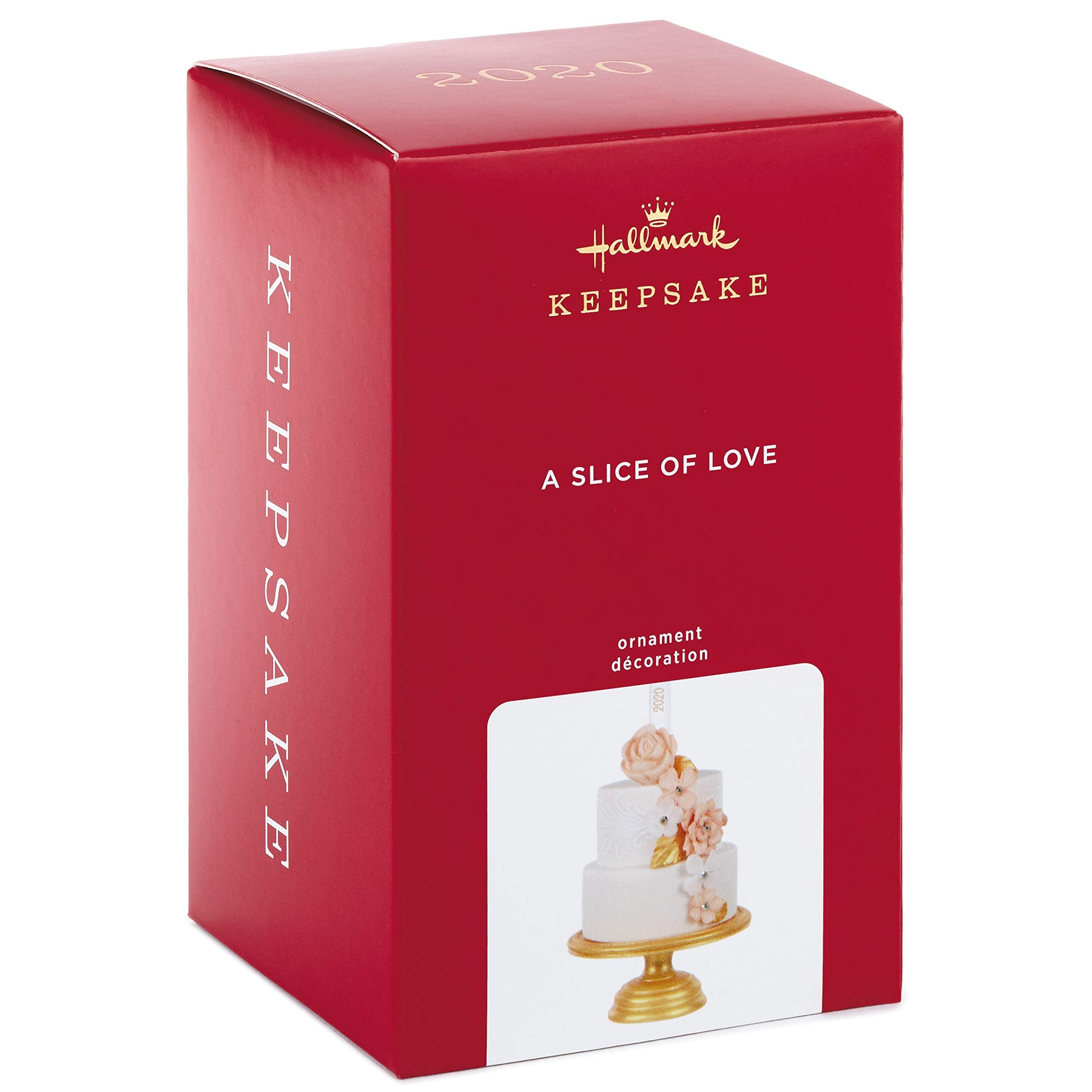 Hallmark Keepsake Christmas Ornament 2020 Year Dated A Slice of Love Wedding Cake Porcelain