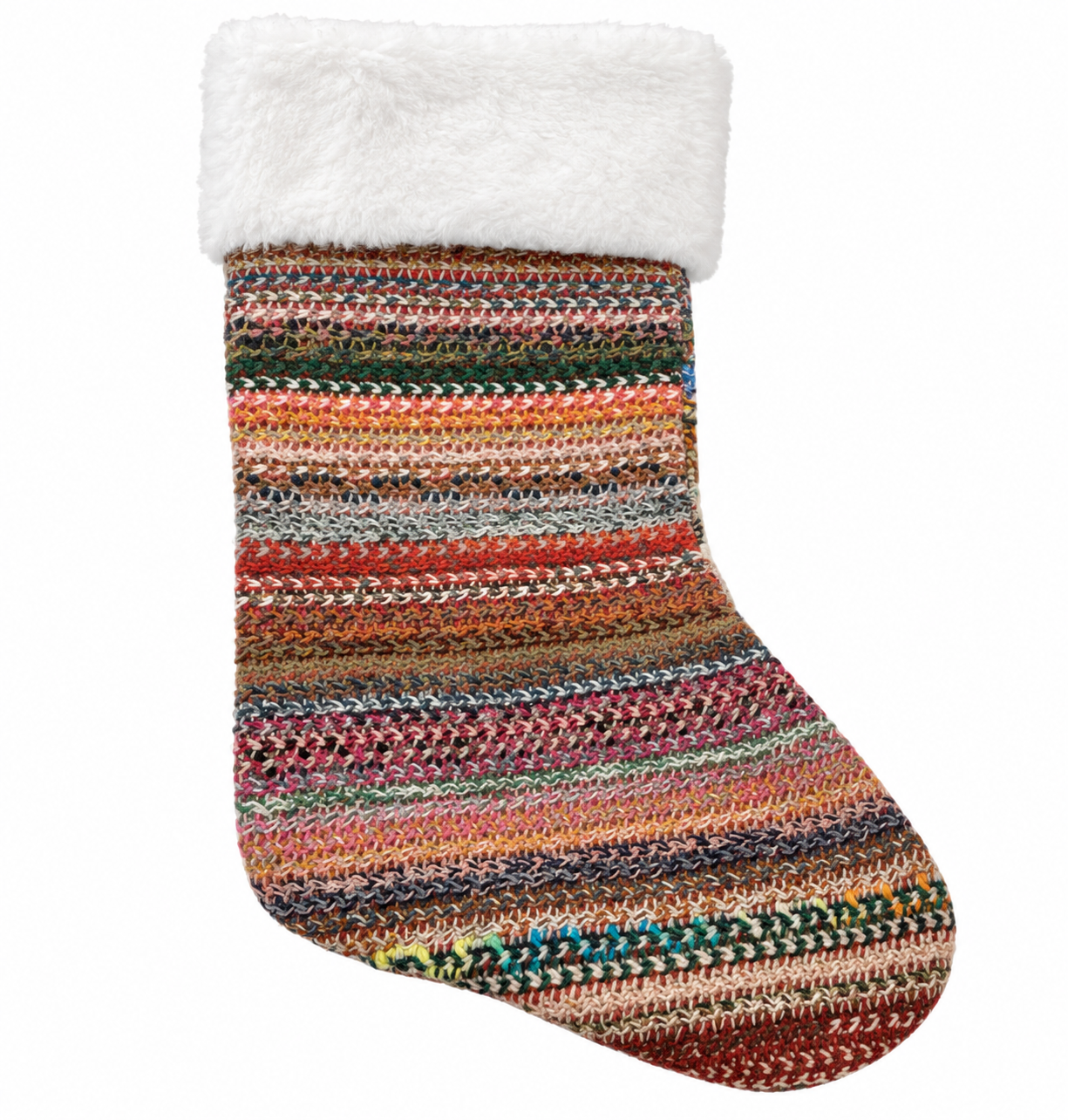 Multicolor Space-Dye Knit Christmas Stocking
