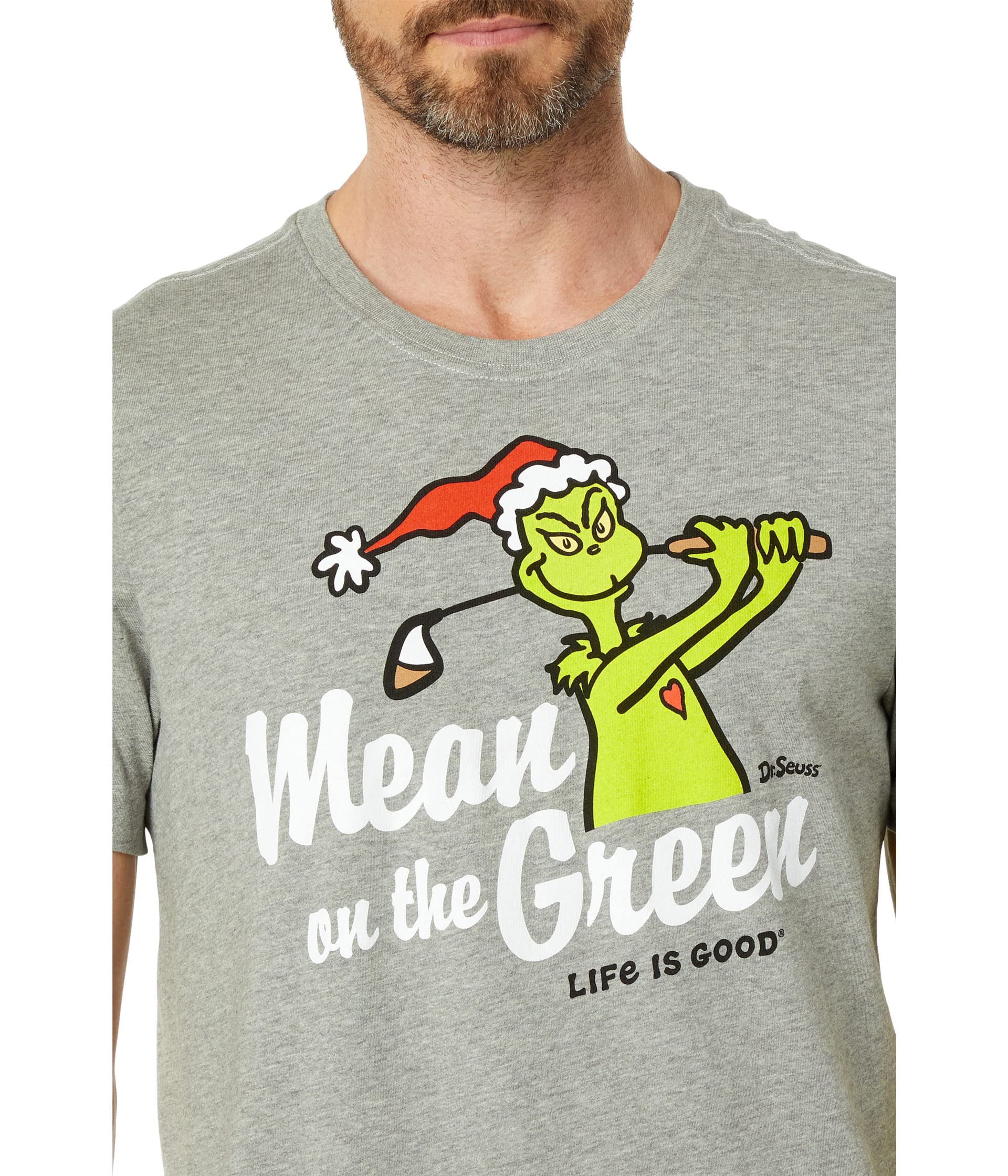 Mean On Green Heather Gray Mens Shirt