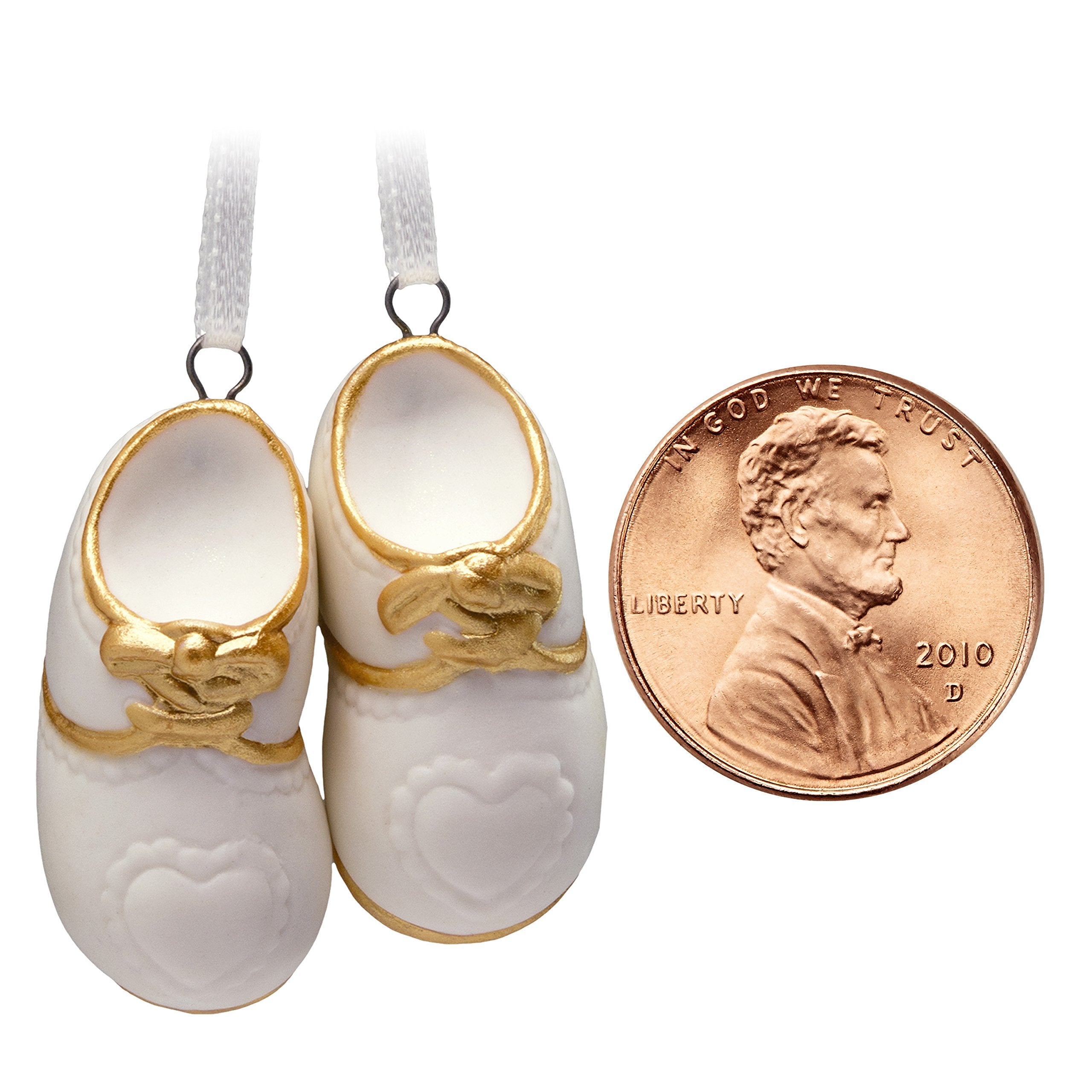 Hallmark Keepsake Mini Christmas Ornaments 2018 Year Dated, Welcome Baby Miniature, Set of 4 Porcelain