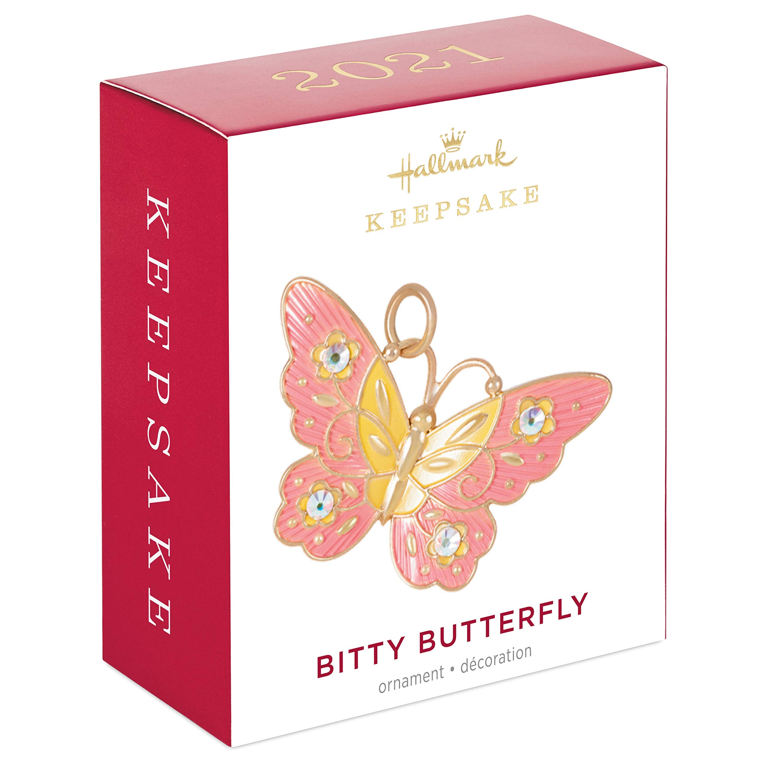 Hallmark Keepsake 1" Miniature Christmas Ornament 2021, Bitty Butterfly, Mini