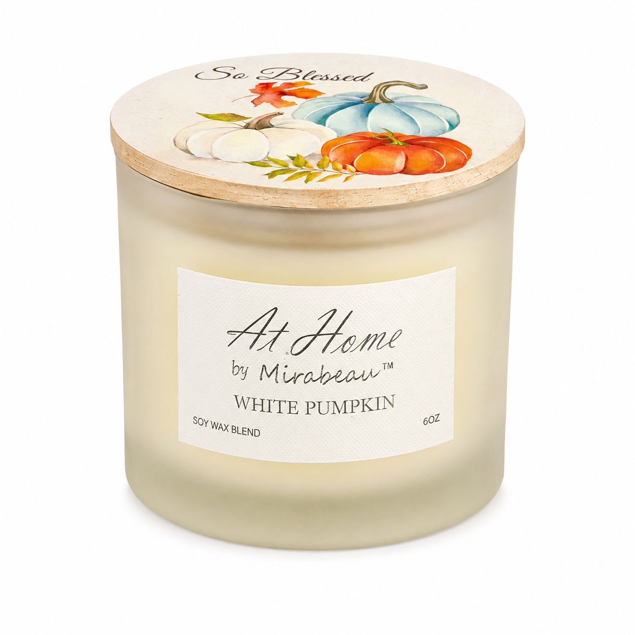 At Home by Mirabeau White Pumpkin Scented Soy Wax Blend Candle