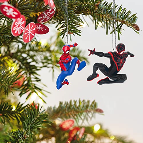 Hallmark Keepsake Miniature Christmas Ornaments 2023, Marvel Spider-Man and Miles Morales, Mini Set of 2