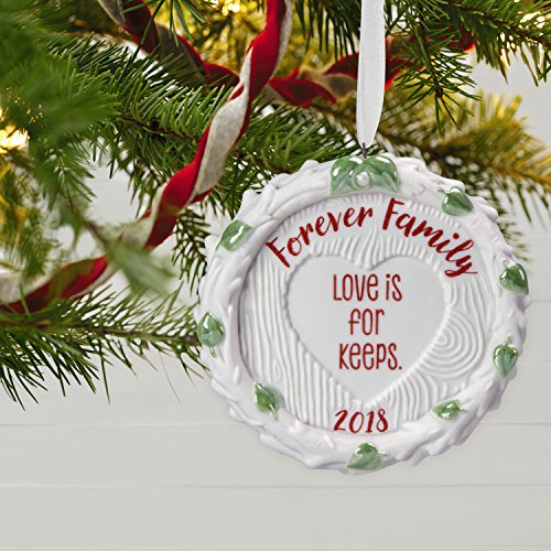 Hallmark Keepsake Christmas Ornament 2018 Year Dated, Forever Family, Porcelain