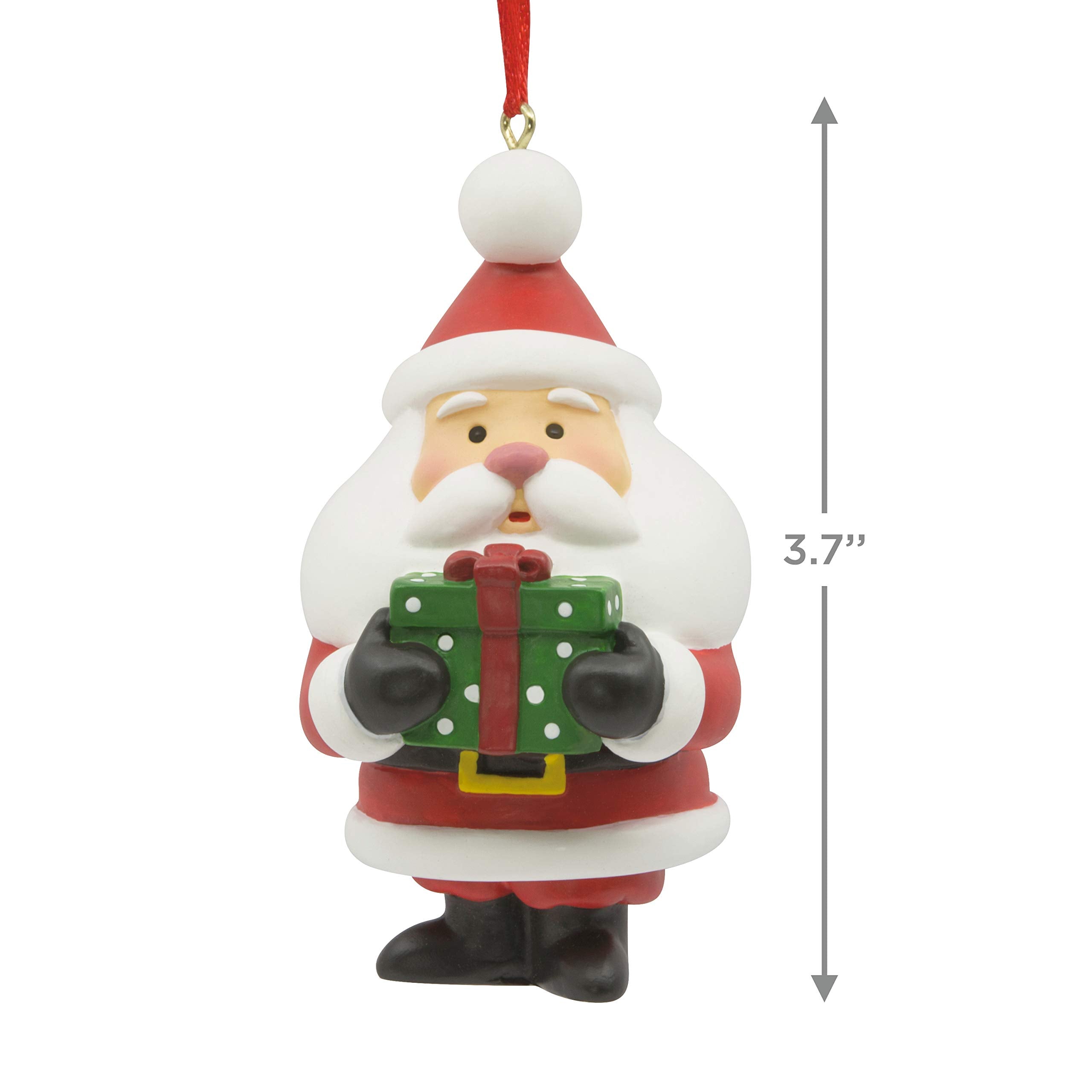 Hallmark "Santa Holding Present" Ornament