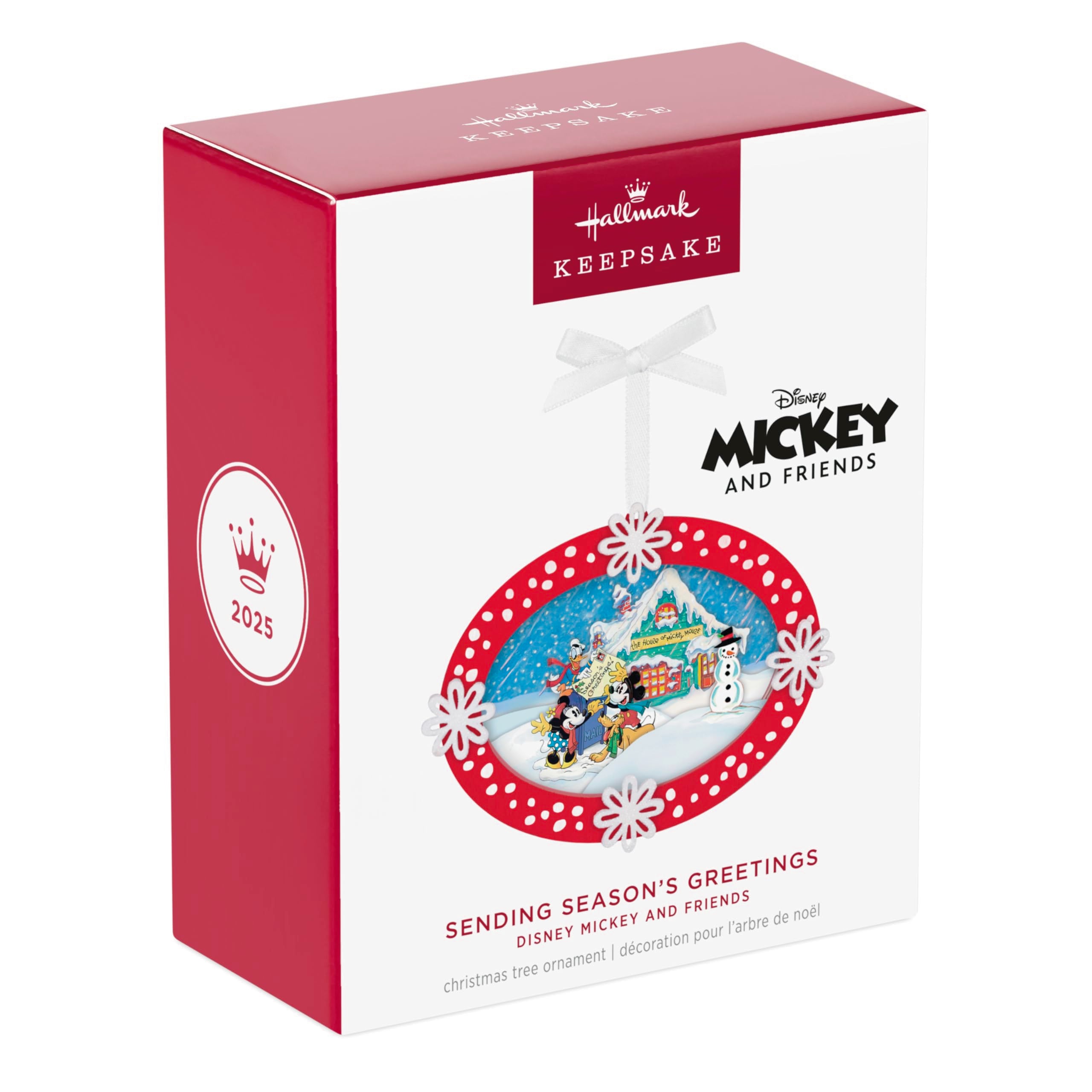Sending Season's Greetings, Disney Mickey and Friends 2025 Hallmark Keepsake Christmas Ornament