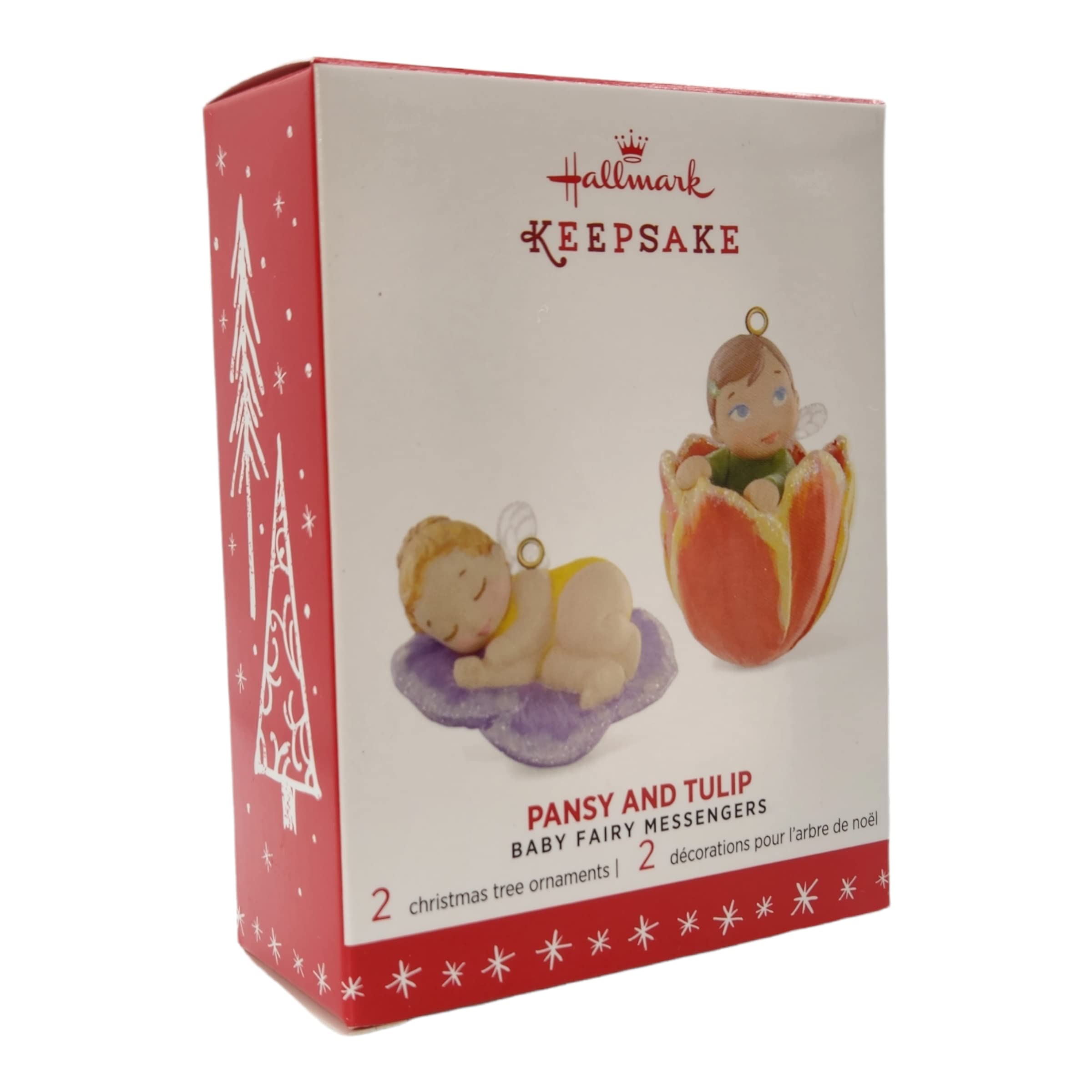 Hallmark Keepsake Ornament Pansy and Tulip Baby Fairy Messenger Series 2 Piece