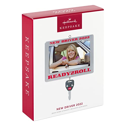 Hallmark Keepsake Plastic Christmas Ornament 2022, New Driver Picture Frame