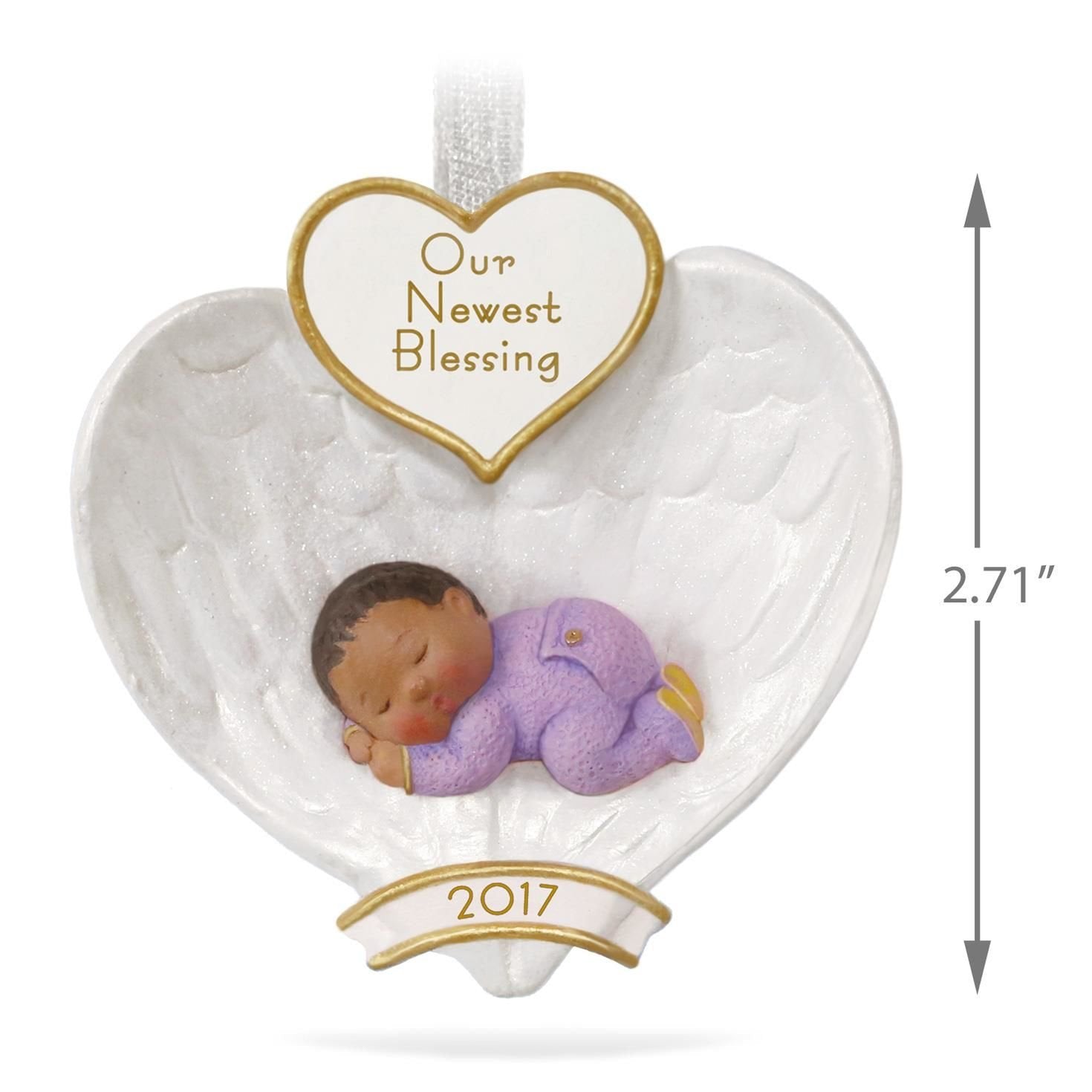 Hallmark 1595QSM7795 Baby's First Angel Wings Keepsake Christmas Ornaments