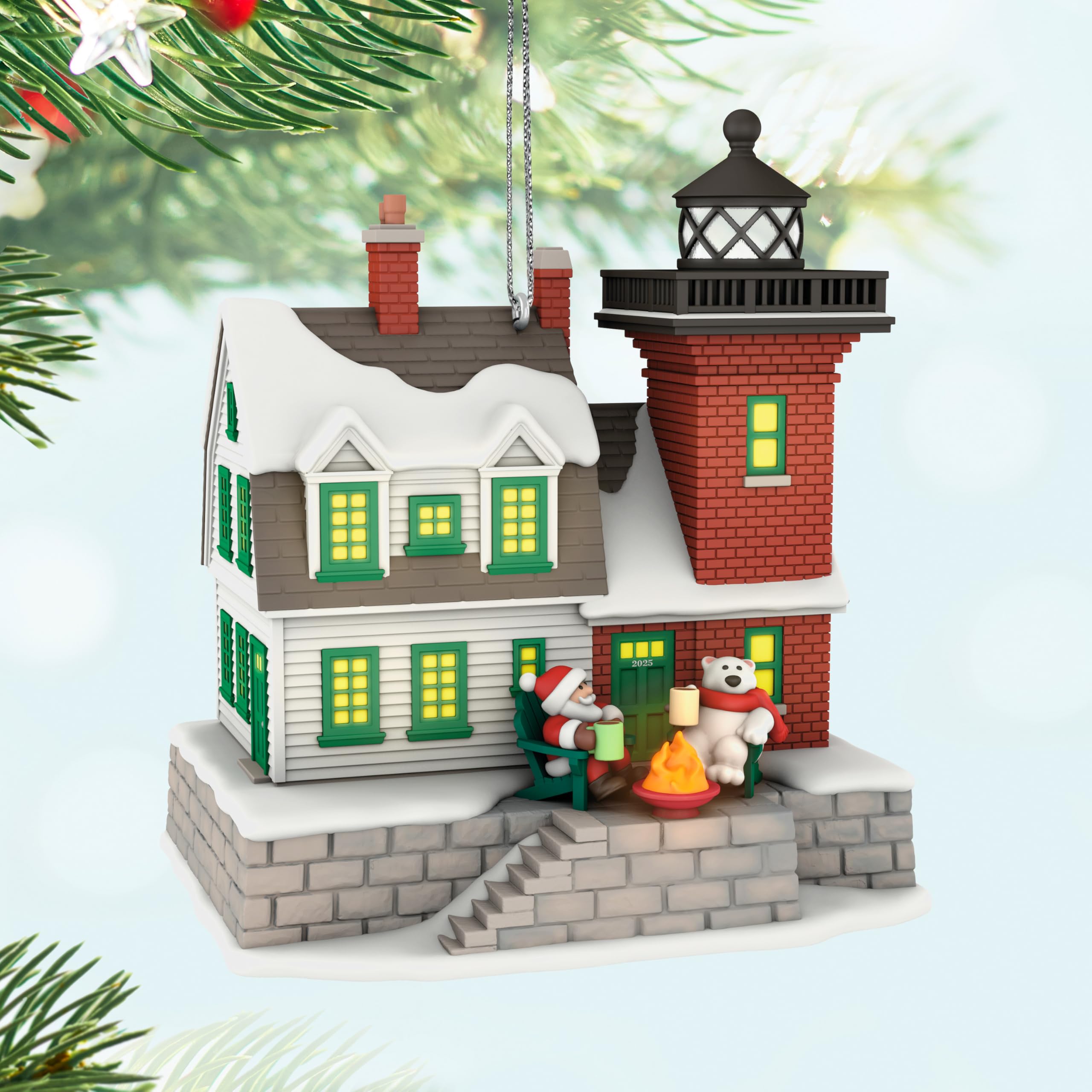 Holiday Lighthouse 2025 Hallmark Keepsake Christmas Ornament