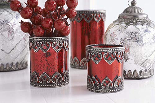 Red Mercury Glass Holder