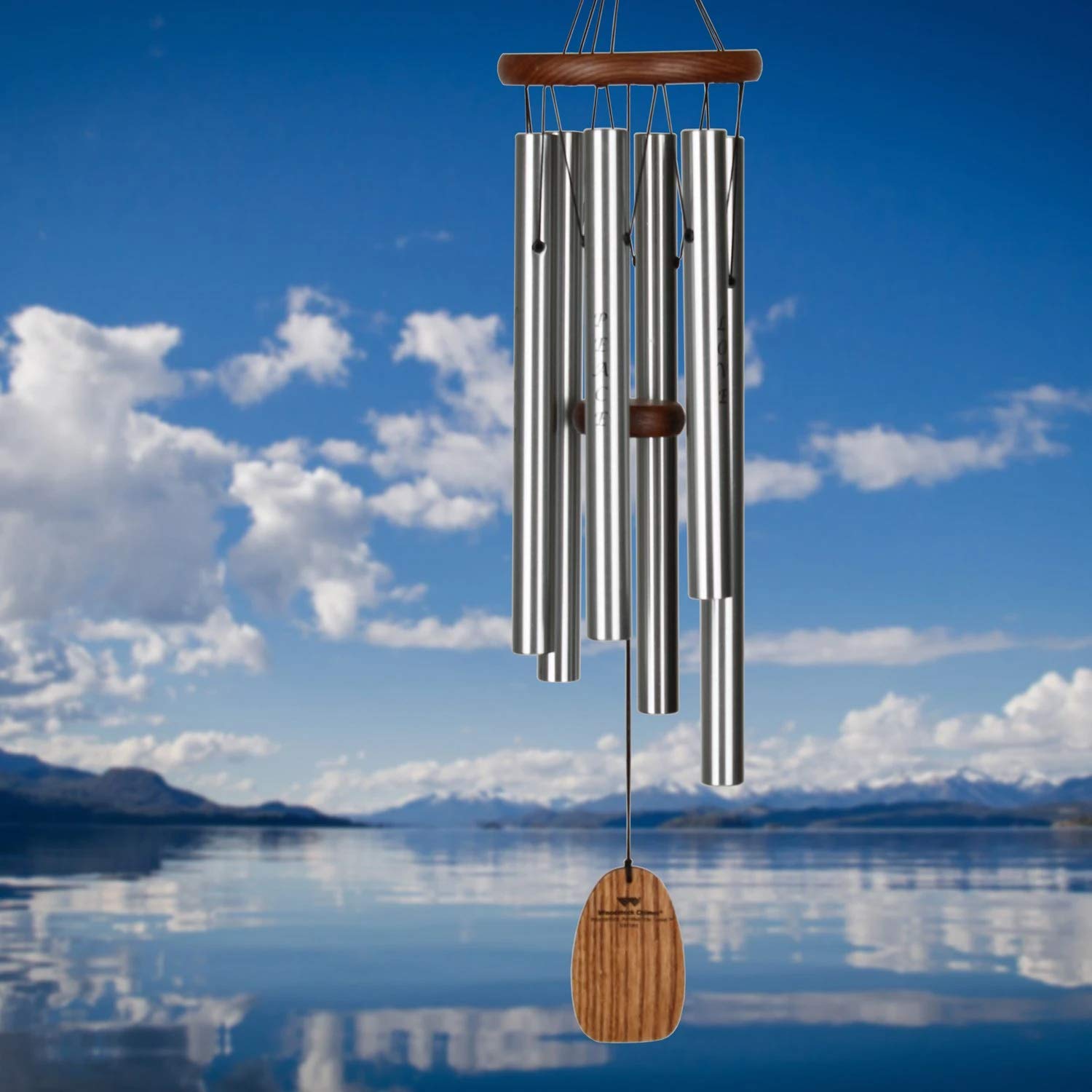 Woodstock Chimes Signature Collection, Affirmation Chime, 25'' Virtues Inspirational and Memorial Wind Chimes for Outdoor, Patio, Home or Garden Décor (AFVSB)