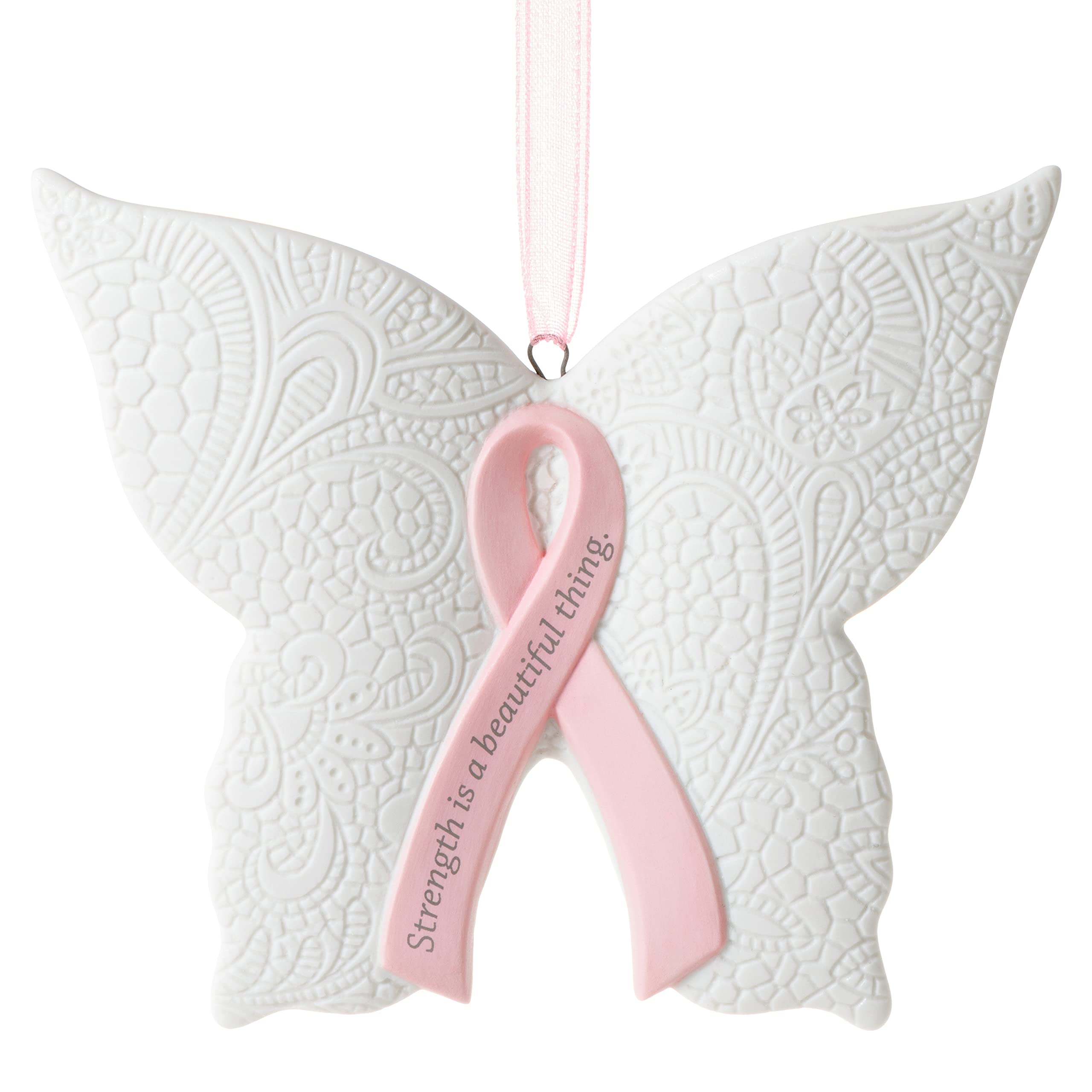 Hallmark Keepsake Christmas Ornament 2021, Strength is Beautiful Butterfly Benefiting Susan G. Komen, Porcelain