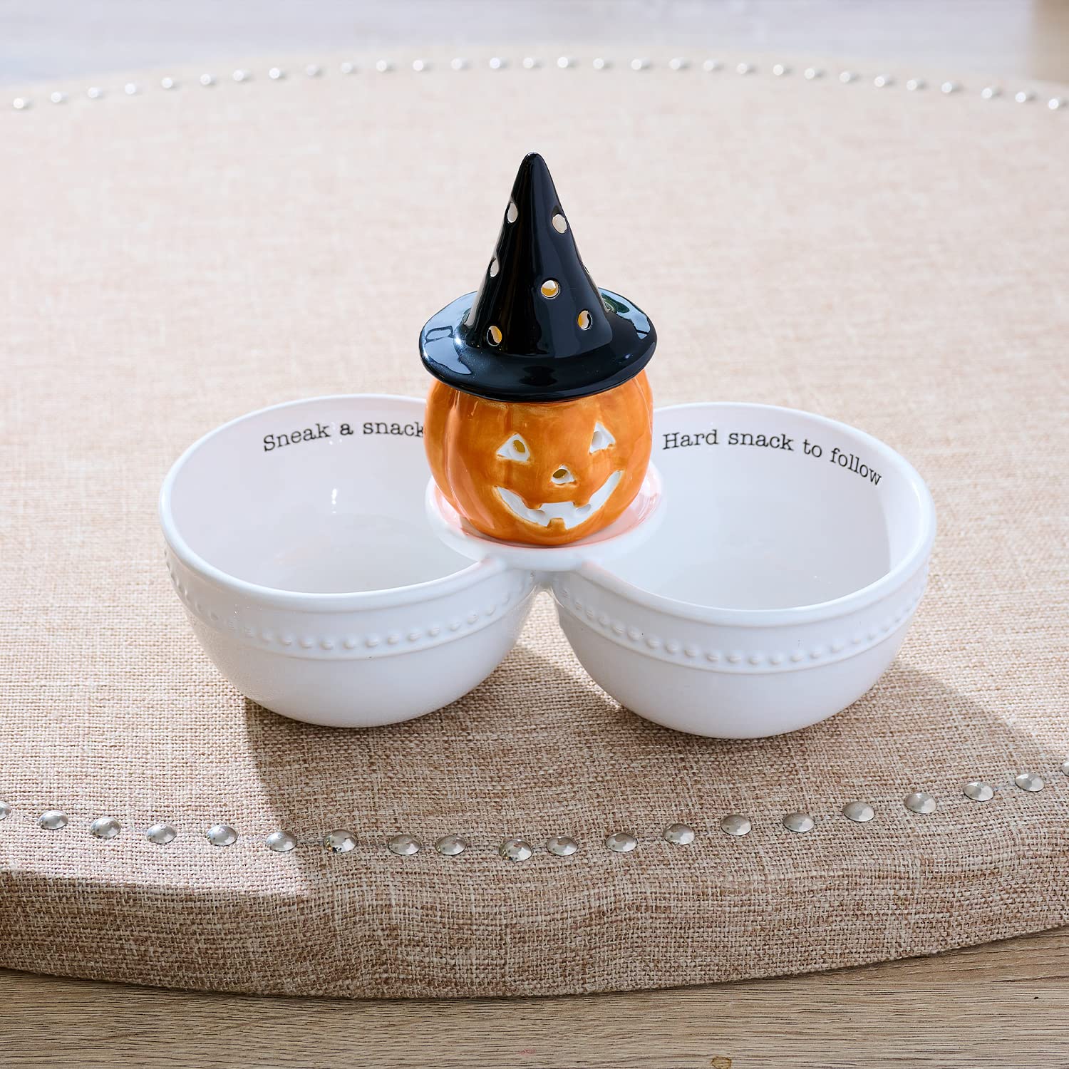 Mud Pie Light Up Holiday Sitter, Pumpkin | Interchangable Sitter for Base