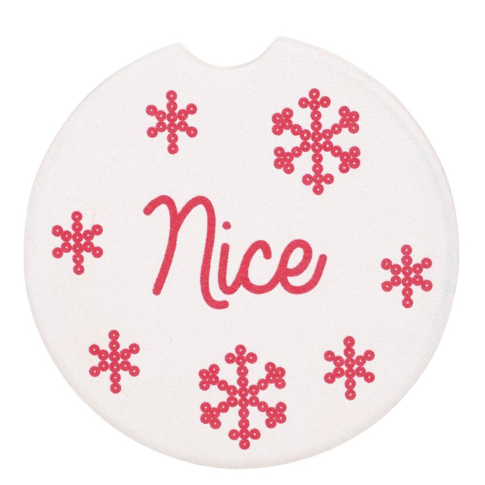 Naughty and Nice Car Coasters