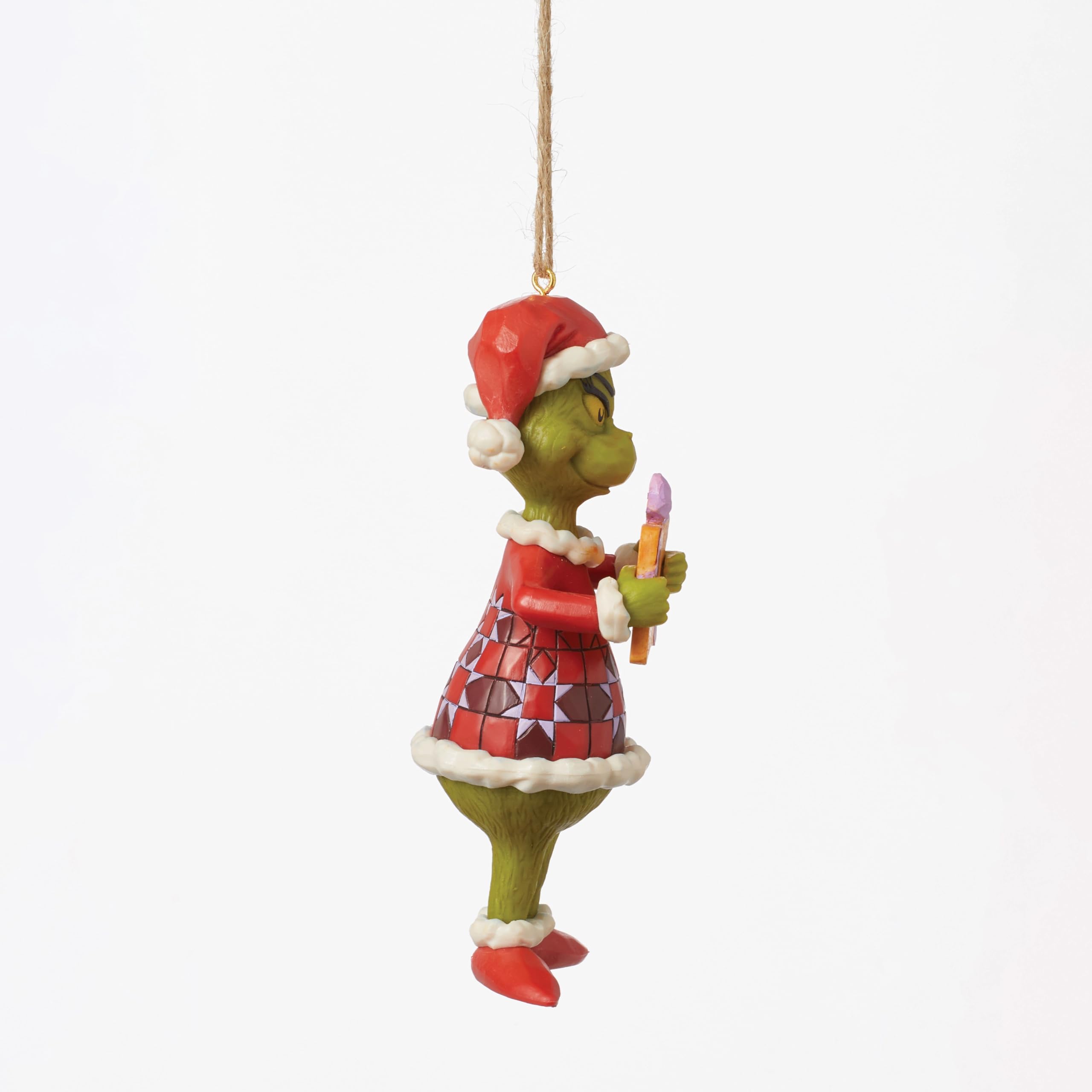 Enesco Dr. Seuss Grinch by Jim Shore Merry Whatever Sign Santa Grinch Hanging Ornament