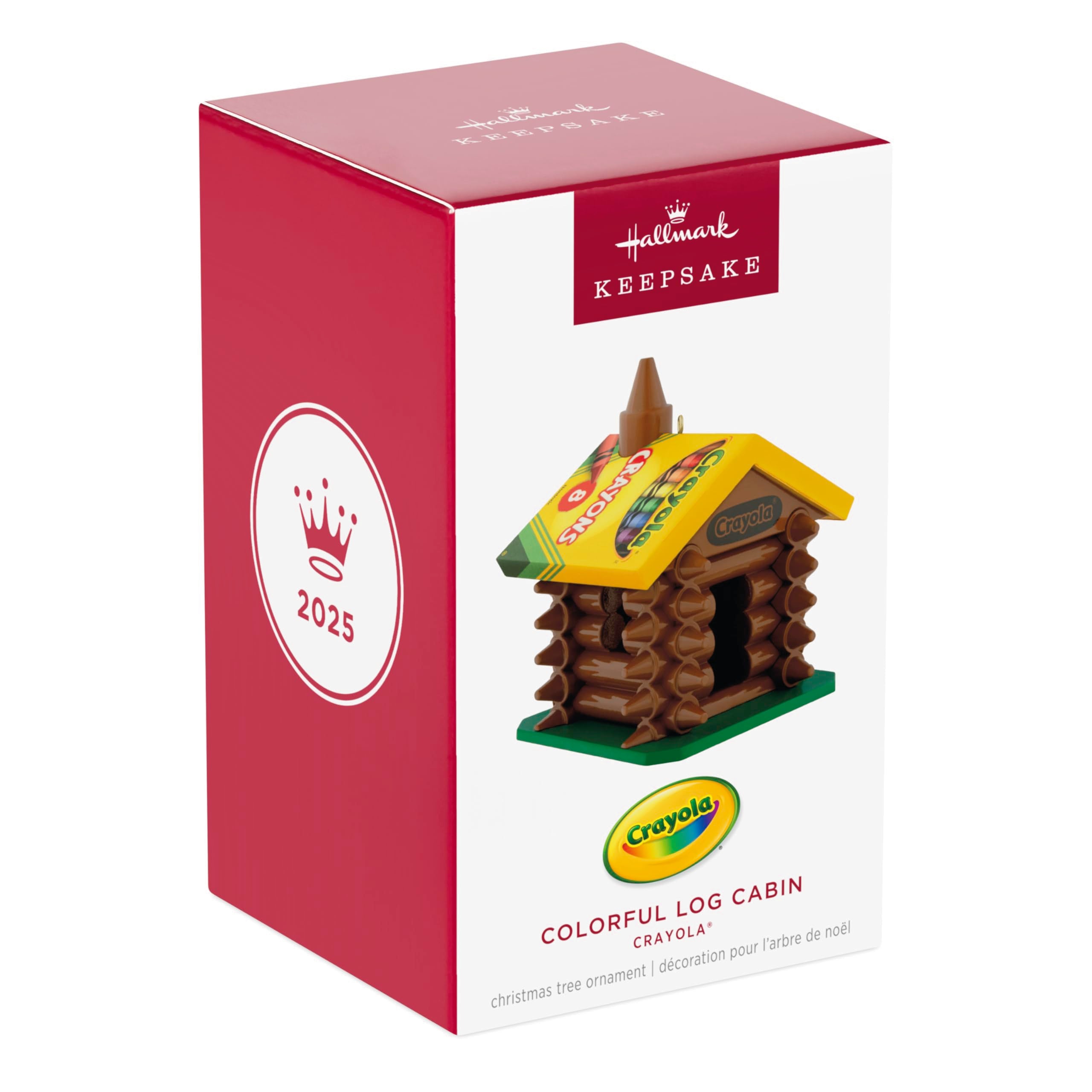 Colorful Log Cabin, Crayola, 2025 Hallmark Keepsake Christmas Ornament