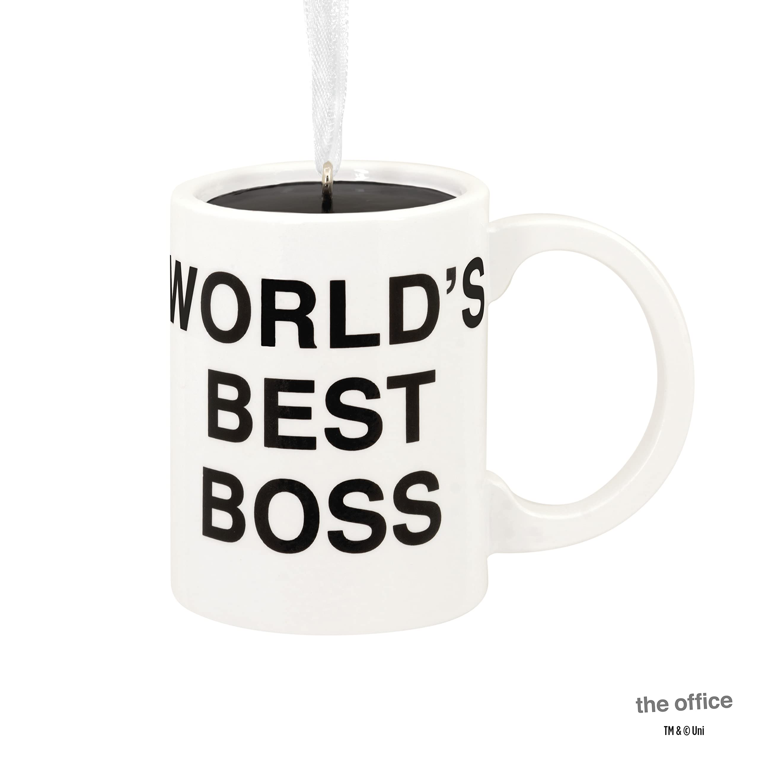 Hallmark The Office World's Best Boss Coffee Mug Christmas Ornament