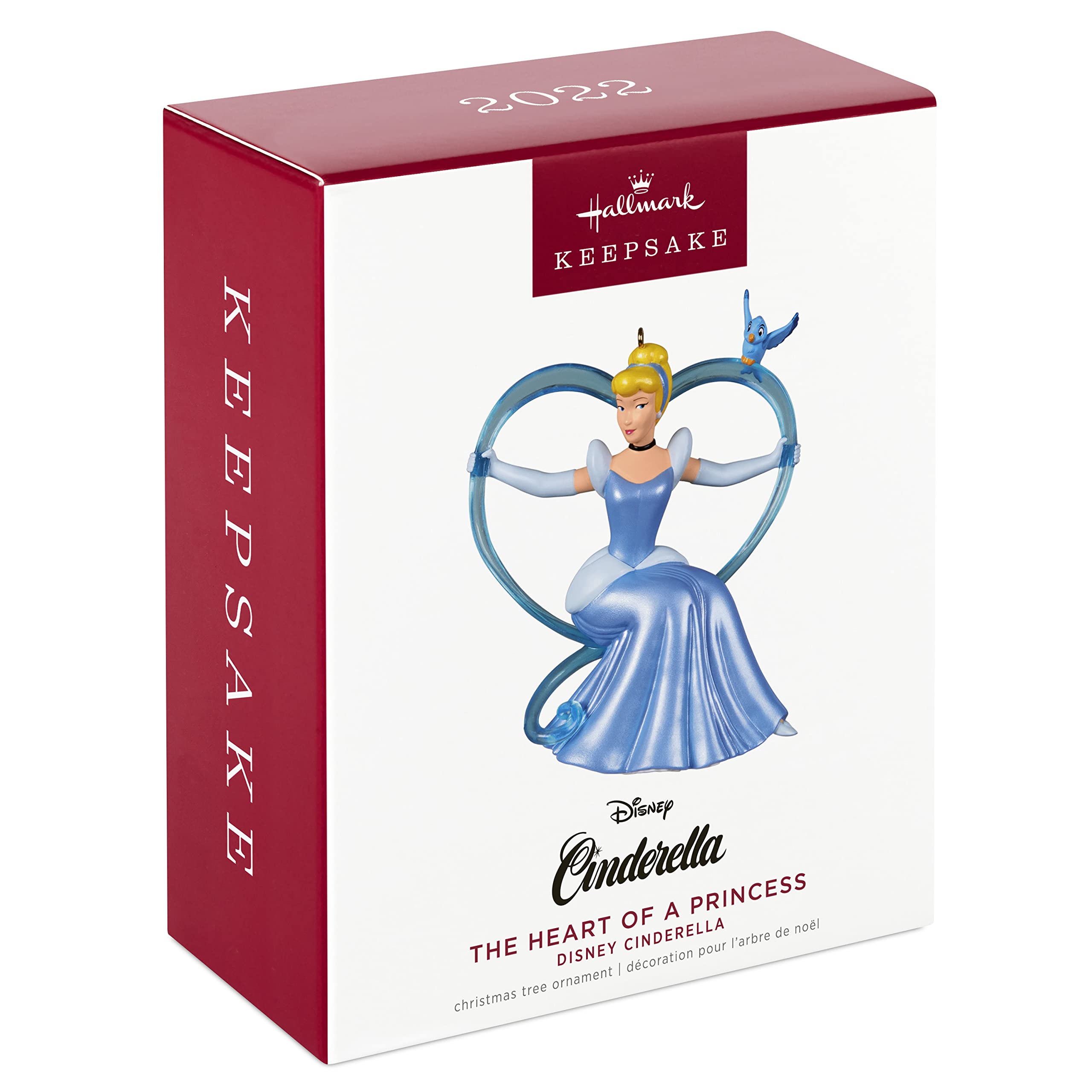 Hallmark Keepsake Christmas Ornament,Plastic 2022, Disney Cinderella The Heart of a Princess
