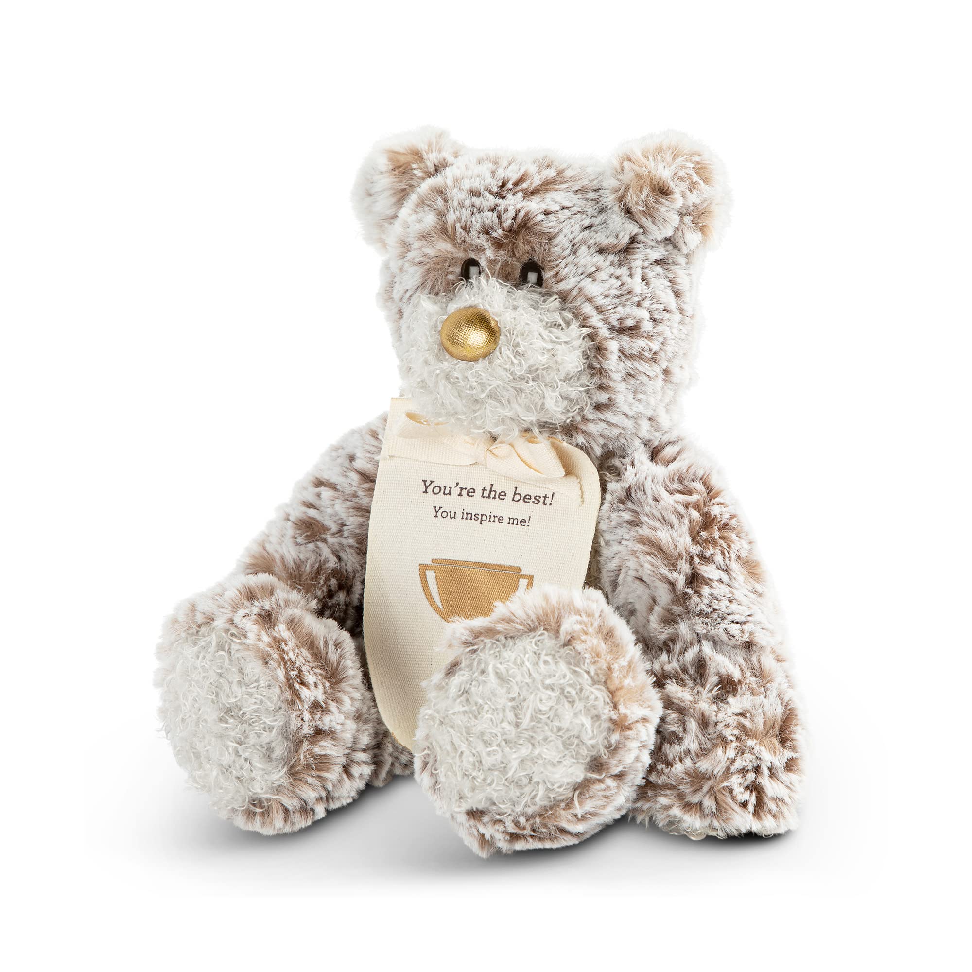 DEMDACO Giving Bear Mini Plush with "You are inspiring" Trophy Tag