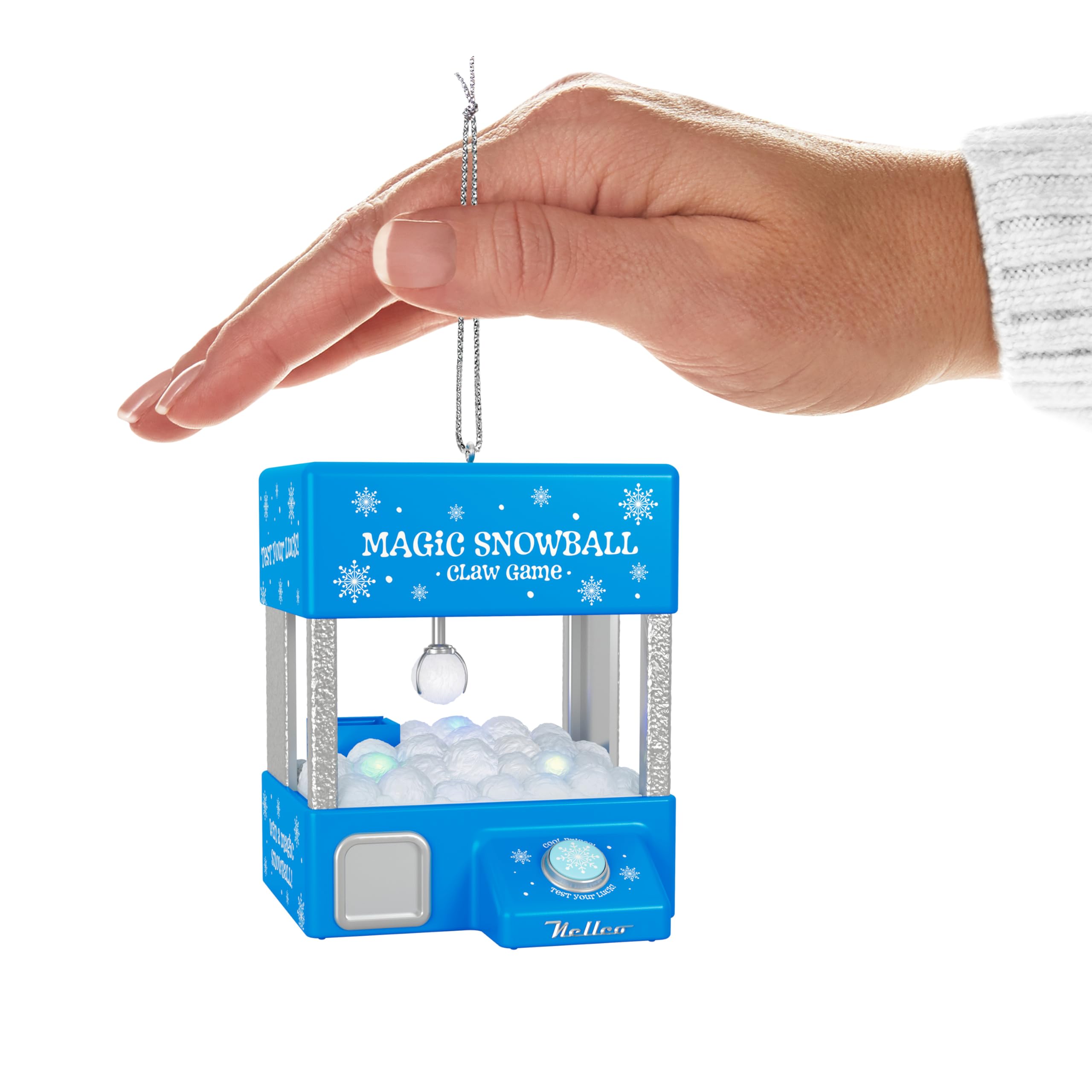 Hallmark Keepsake Christmas Ornament 2024, Magic Snowball Claw Game Musical With Light and Motion, Family Gifts