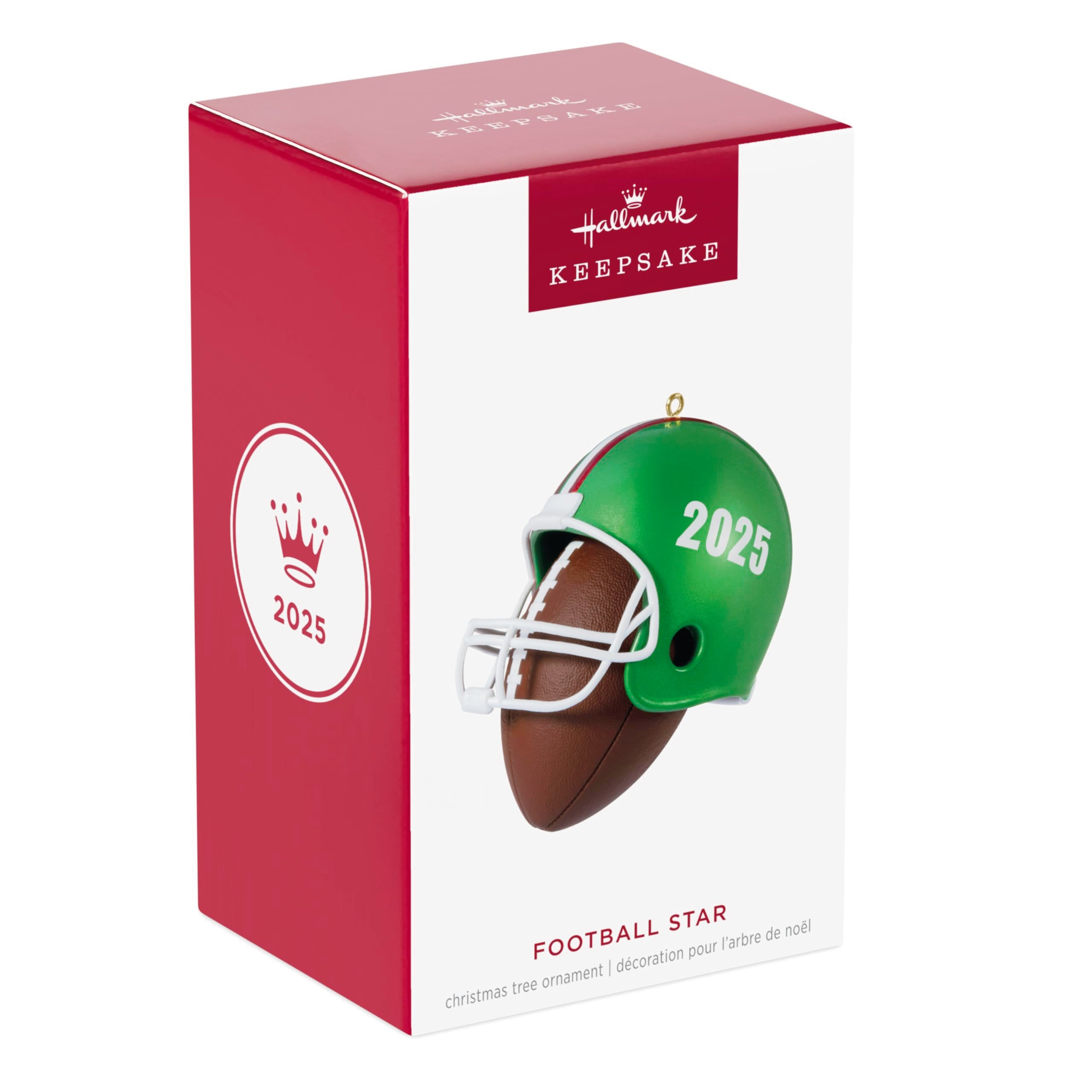 Hallmark Keepsake Christmas Ornament 2025, Football Star 2025, Gifts for Sports Fans