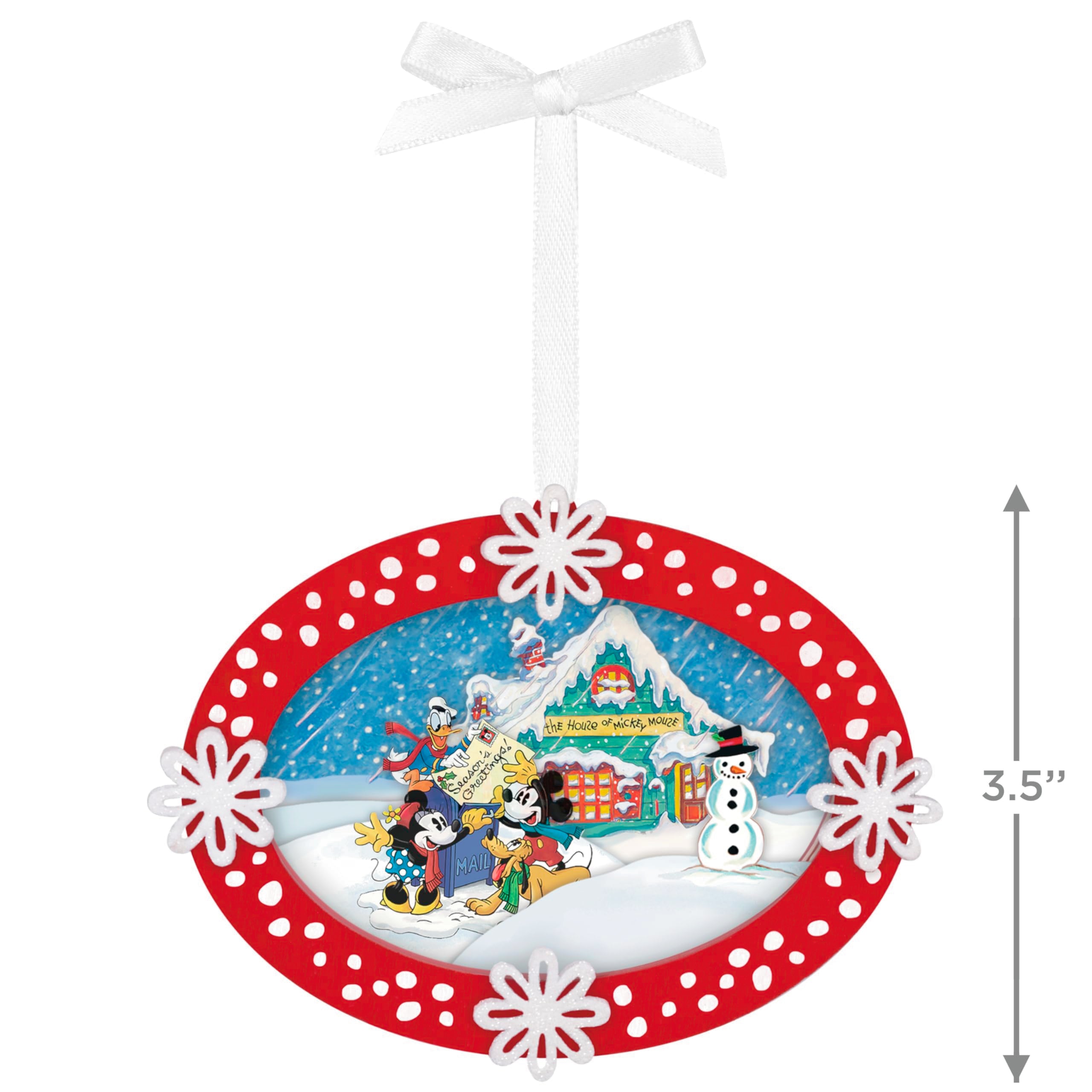Sending Season's Greetings, Disney Mickey and Friends 2025 Hallmark Keepsake Christmas Ornament