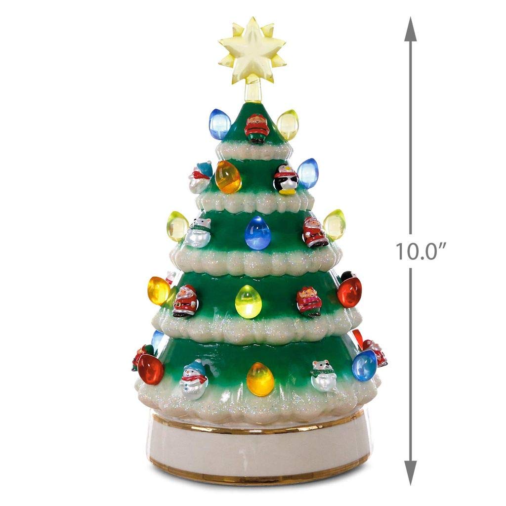 Hallmark Mini Porcelain Tabletop Tree with Light, 10"