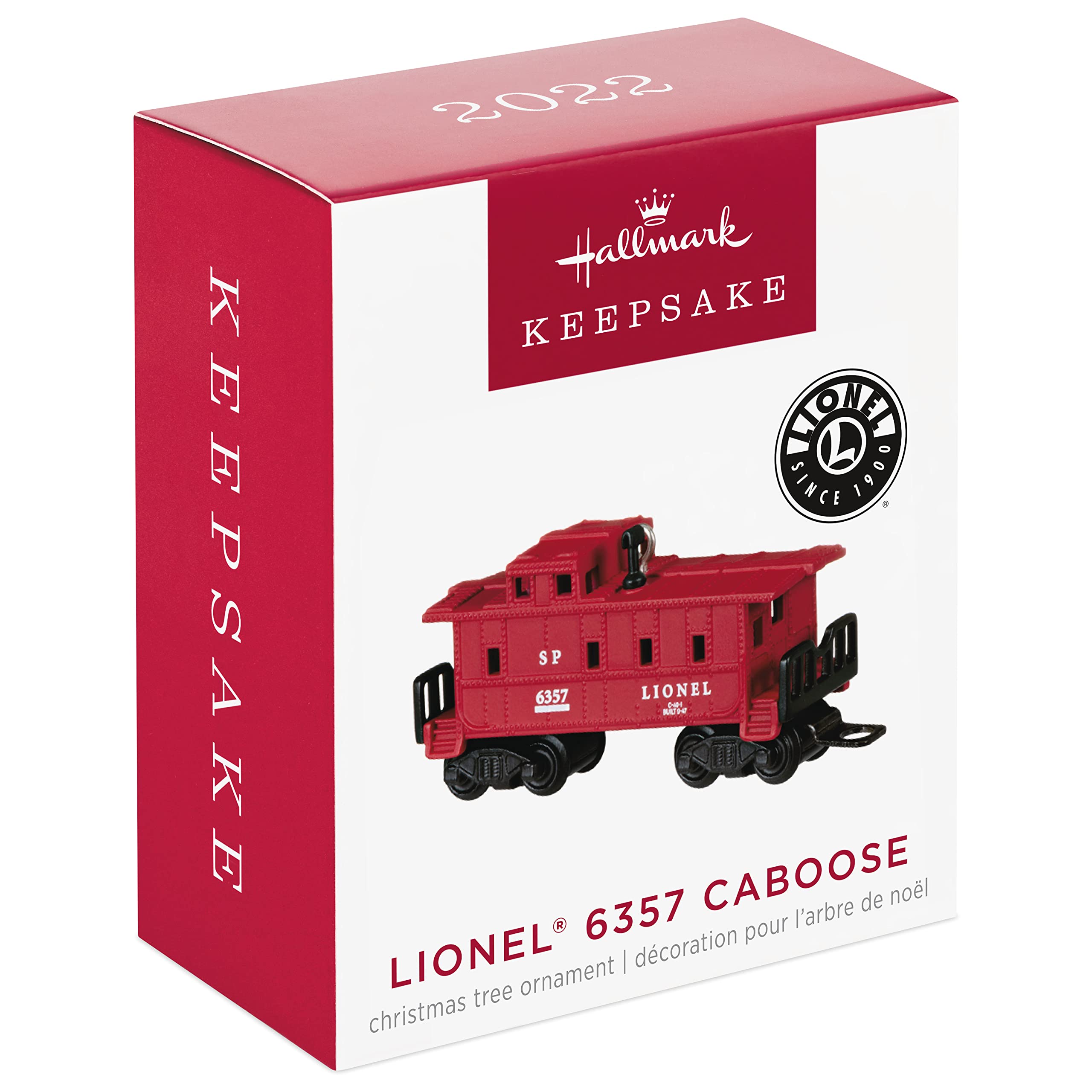 Hallmark Keepsake Christmas Ornament 2022, Lionel 6357 Caboose, Metal Train Ornament