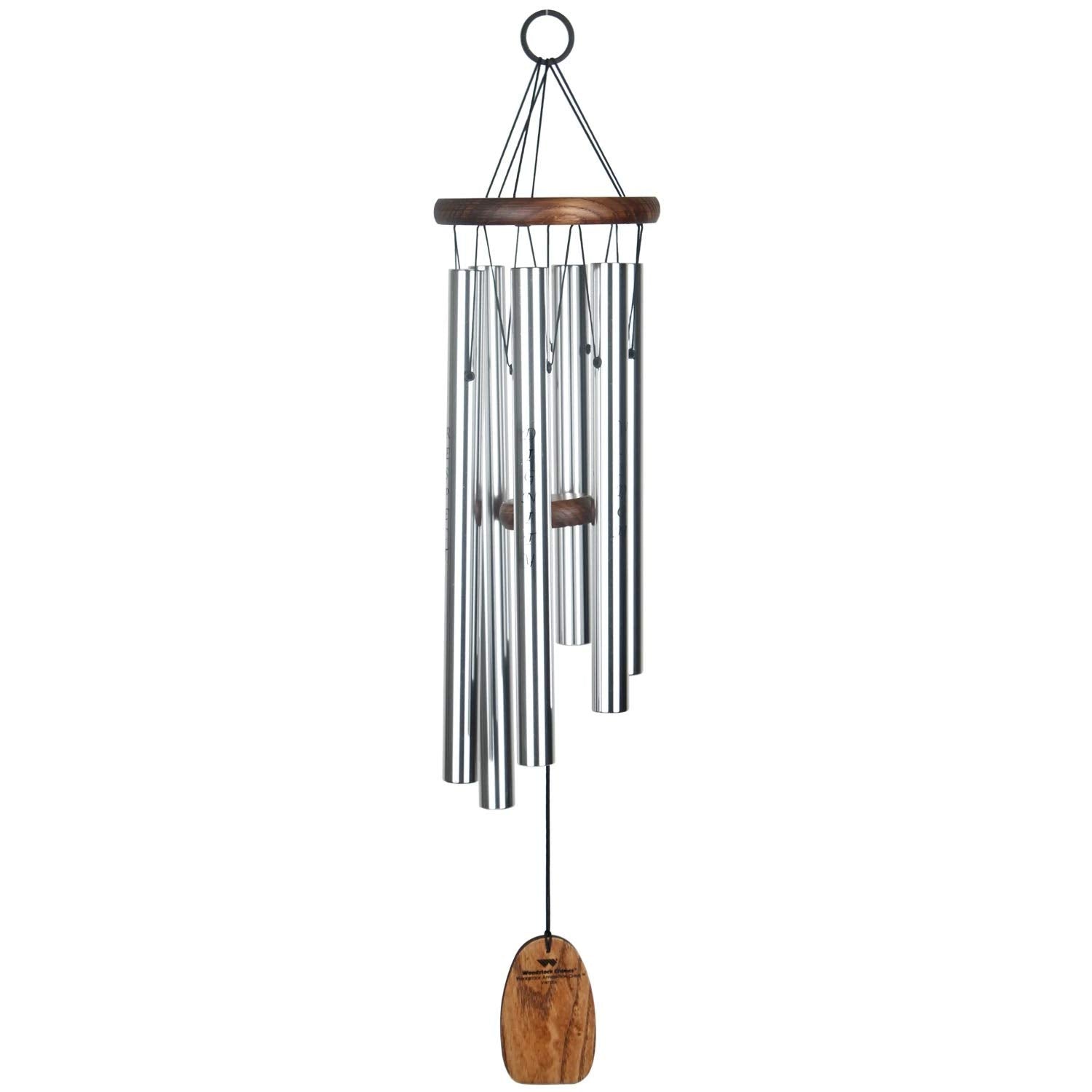 Woodstock Chimes Signature Collection, Affirmation Chime, 25'' Virtues Inspirational and Memorial Wind Chimes for Outdoor, Patio, Home or Garden Décor (AFVSB)