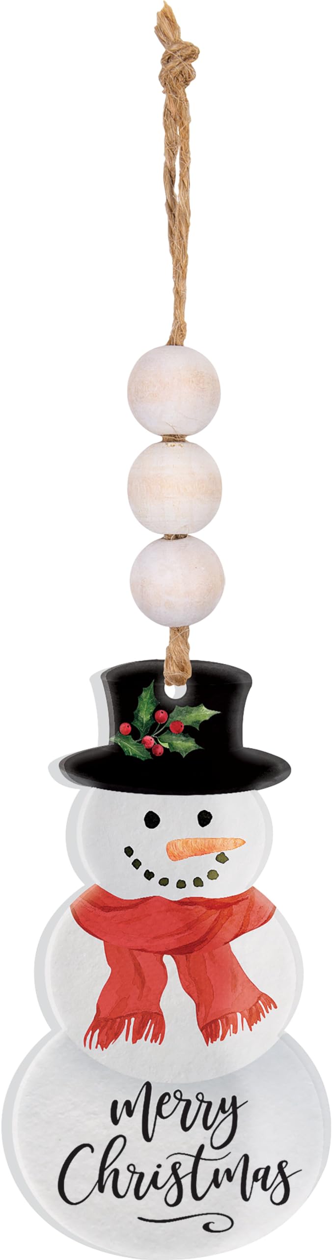 Merry Christmas Snowman Ornament