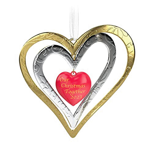 Hallmark Keepsake Christmas Ornament 2023, Our Christmas Together, Metal Love Ornament