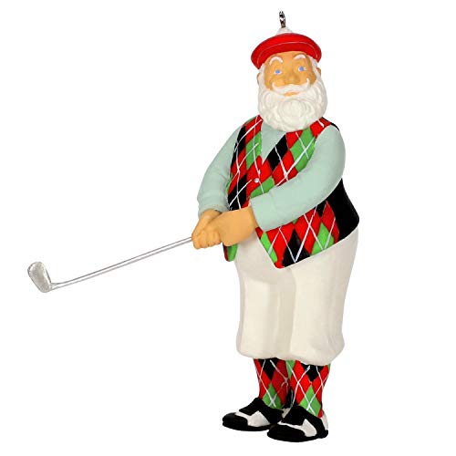 Hallmark Keepsake Christmas 2019 Year Dated Good-Looking Golfer Santa Ornament, Golf