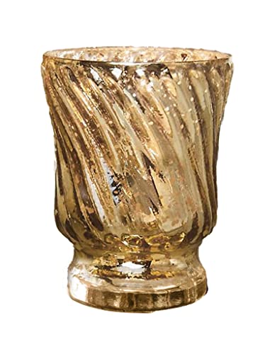 Gold Metallic Candle Holder