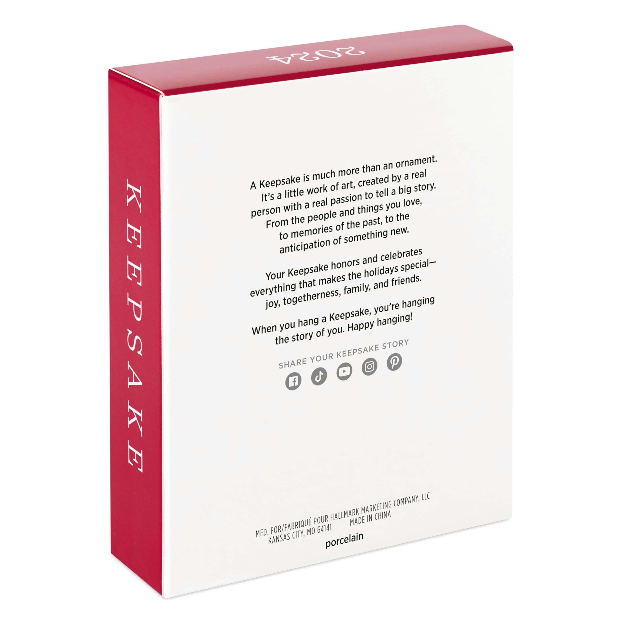 Hallmark Keepsake Christmas Ornament 2024, Hallmark Channel Spread the Love, Porcelain, Family Gifts