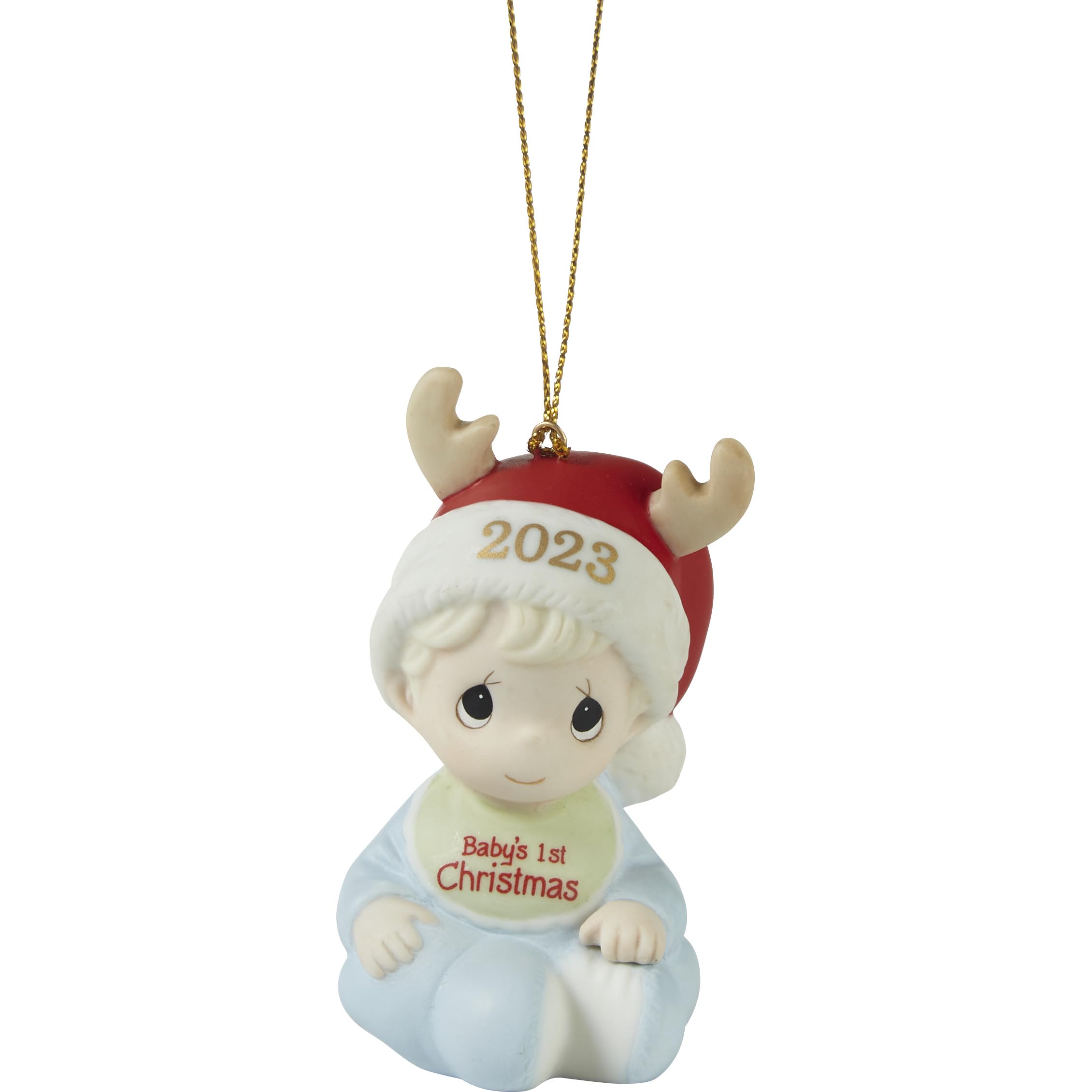 Precious Moments 231006 Baby’s First Christmas 2023 Dated Boy Bisque Porcelain Ornament