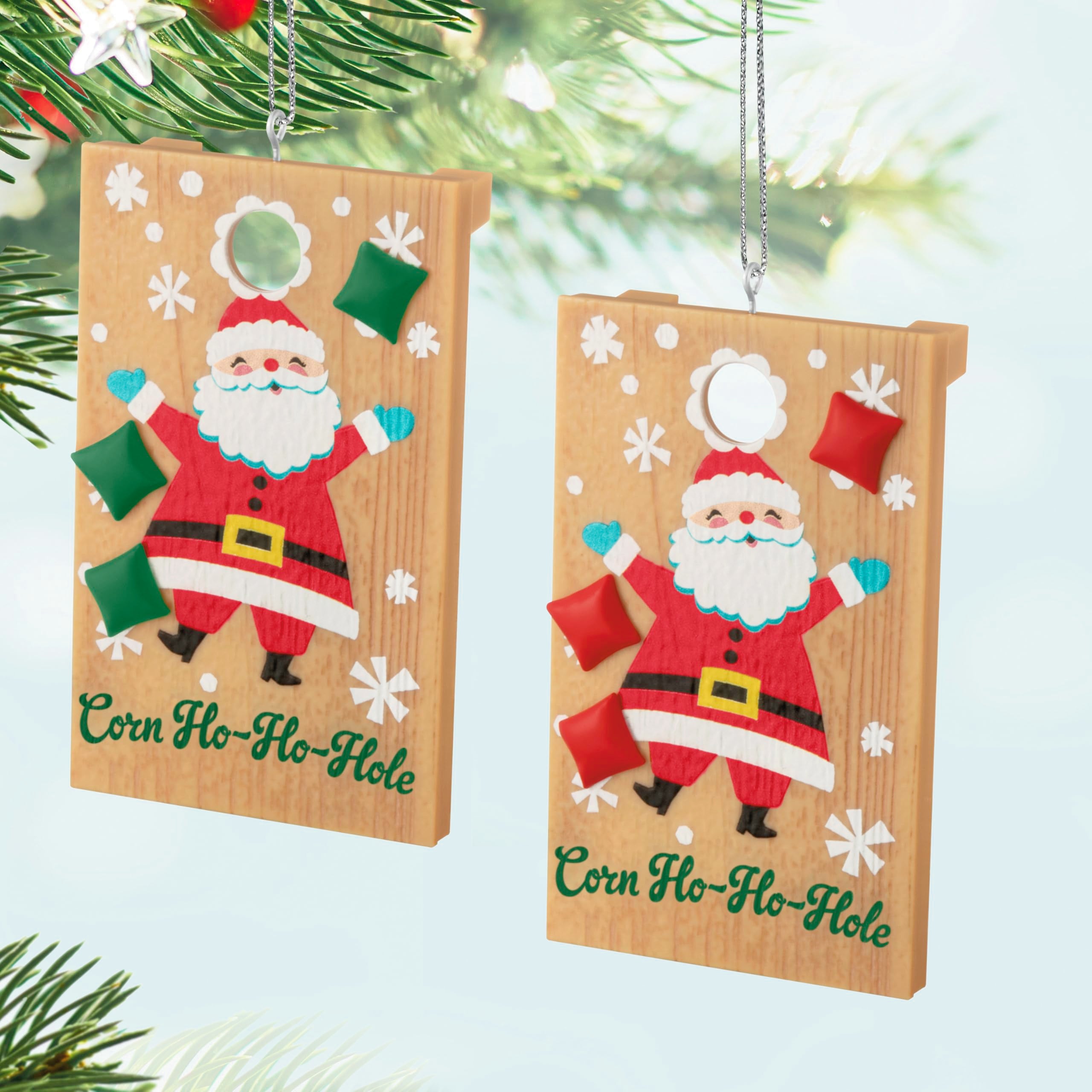 Corn Ho-Ho-Hole 2025 Hallmark Keepsake Christmas Ornament, Set of Two