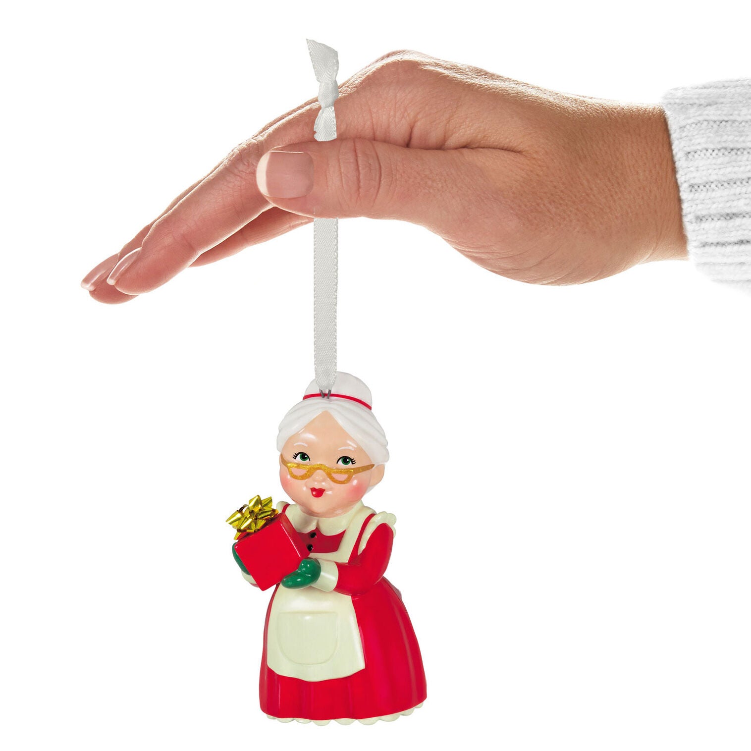 Mrs. Claus Porcelain Ornament