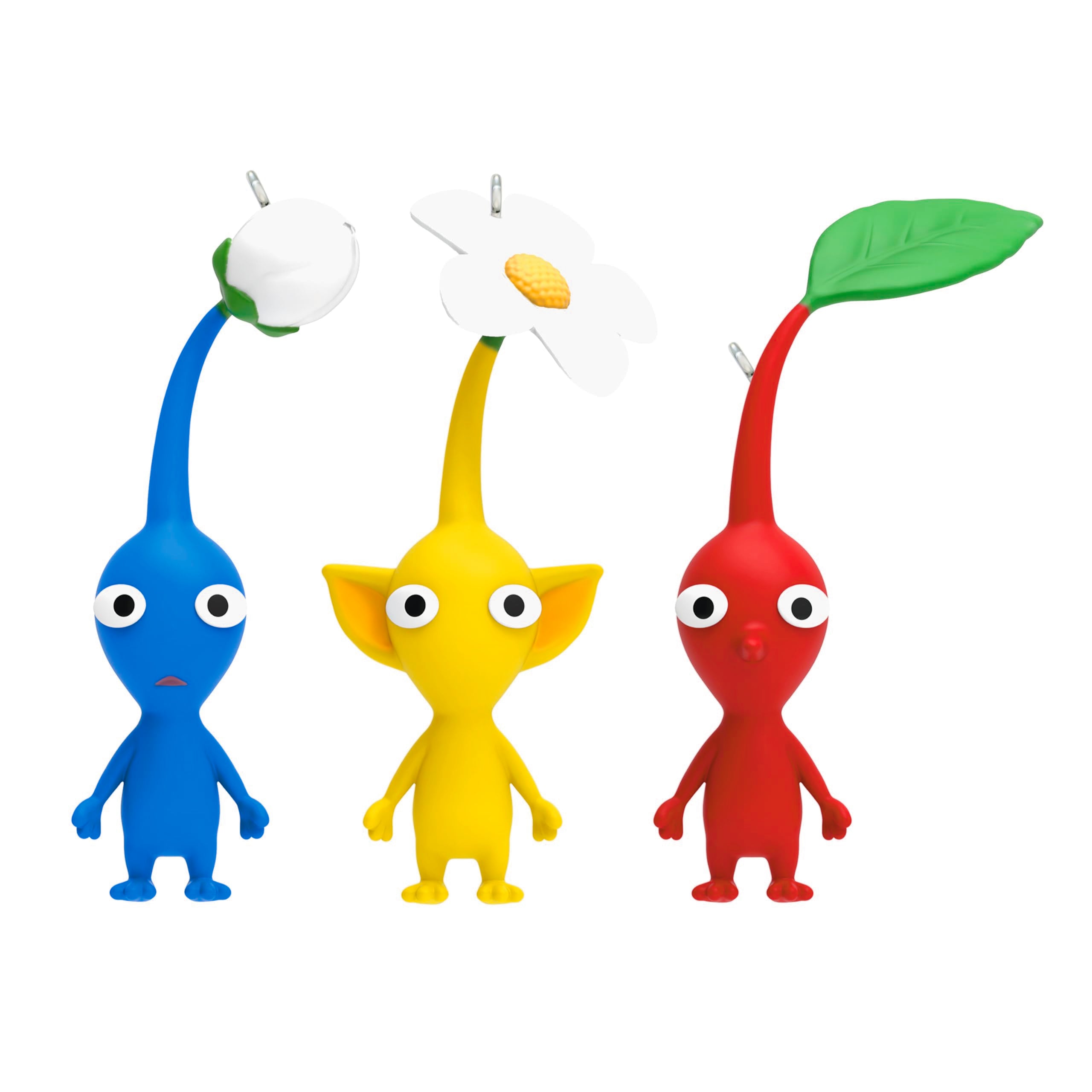 Hallmark Keepsake Christmas Ornaments 2024, Nintendo Pikmin Red, Yellow, and Blue Pikmin, Set of 3, Gifts for Gamers