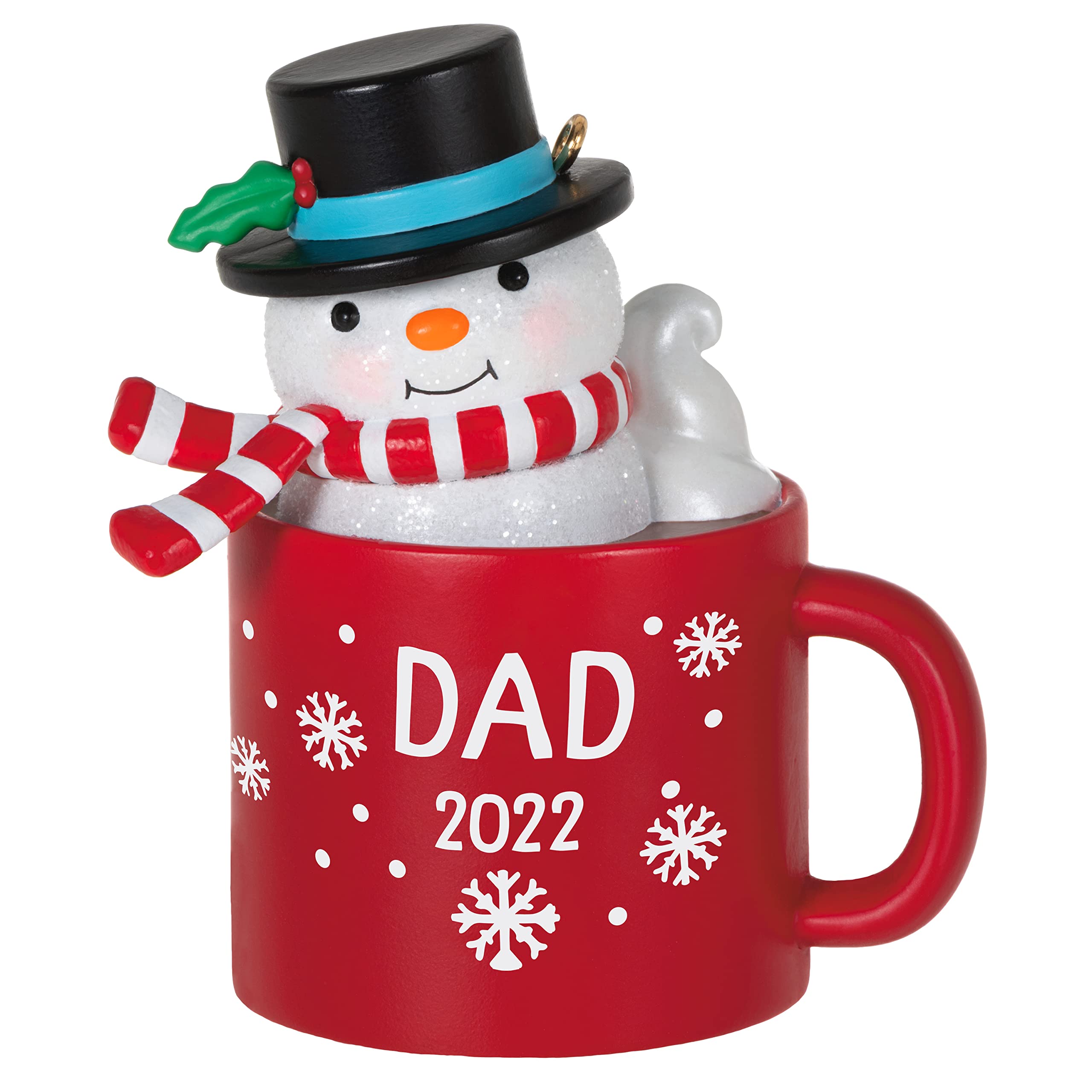 Hallmark Keepsake Plastic Christmas Ornament 2022, Dad Hot Cocoa Mug