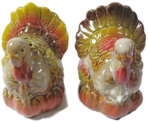 Turkey Salt & Pepper Shaker - Ceramic Thanksgiving Condiment Set