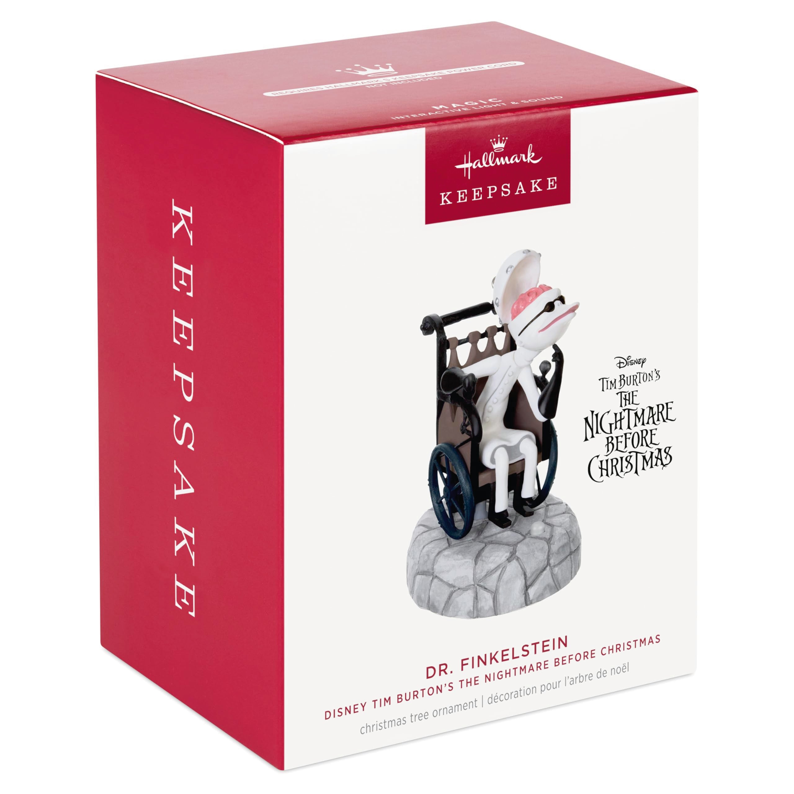 Hallmark Keepsake Christmas Ornament 2024, Disney Tim Burton's The Nightmare Before Christmas Dr. Finkelstein With Light and Sound, Gifts for Disney Fans