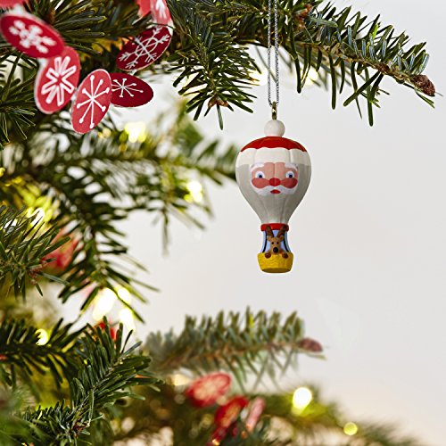 Hallmark Keepsake Mini Christmas Ornament 2018 Year Dated, Santa Hot Air Balloon Up and Away Miniature, 1.31"