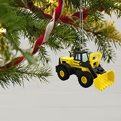 Hallmark Keepsake Plastic Christmas Ornament 2022, Hasbro Tonka Front Loader