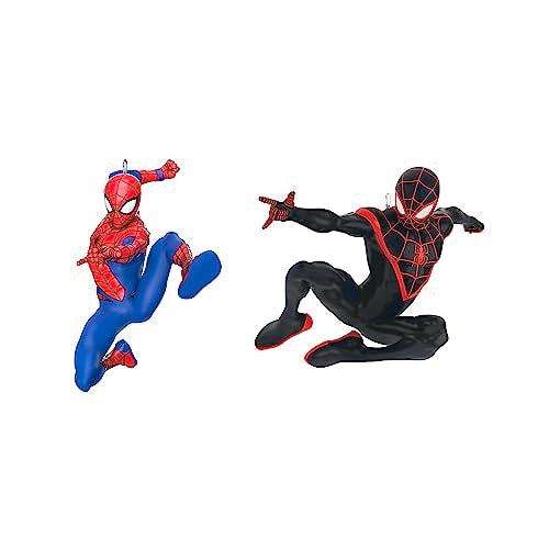 Hallmark Keepsake Miniature Christmas Ornaments 2023, Marvel Spider-Man and Miles Morales, Mini Set of 2