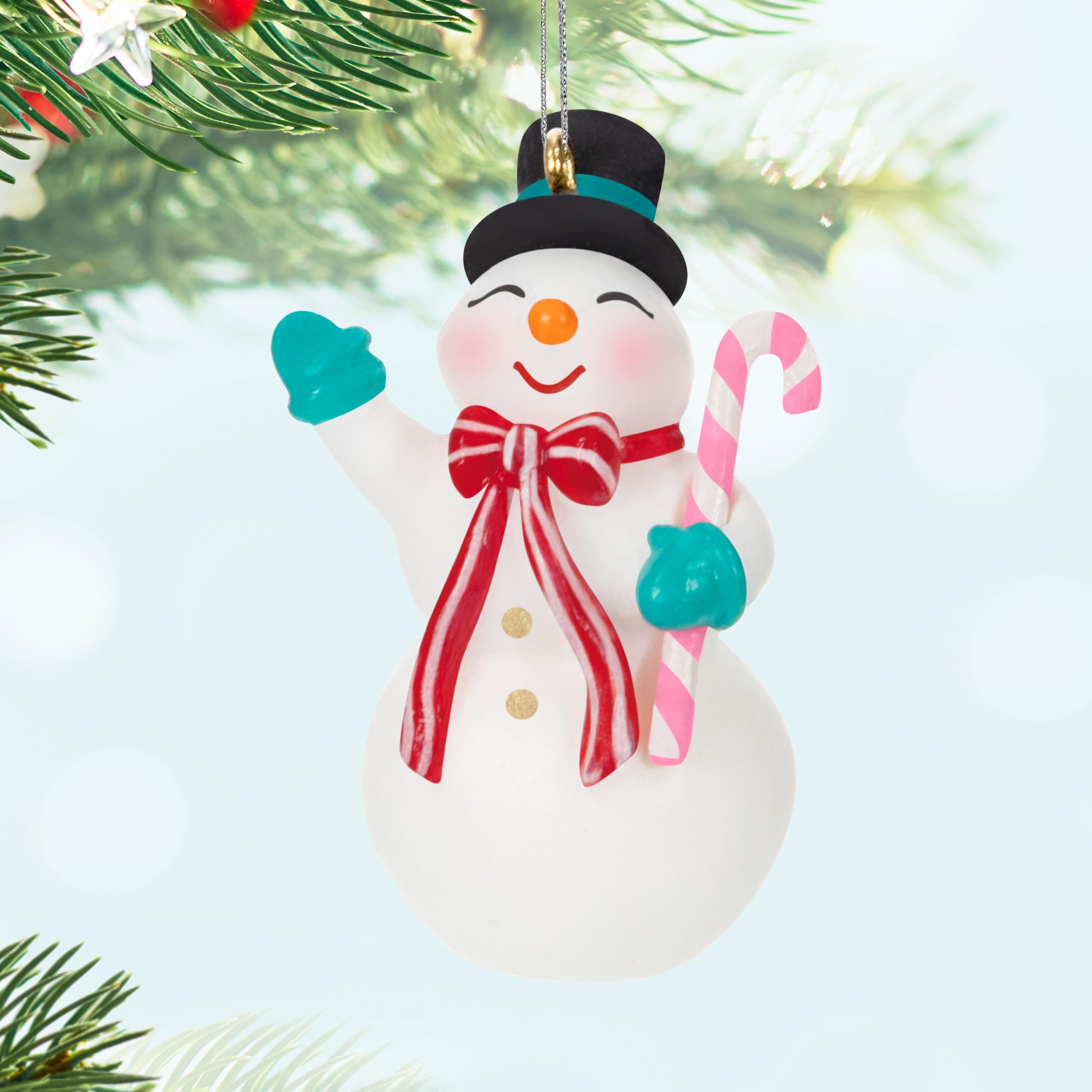 Hallmark Keepsake 1.45" Mini Christmas Ornament, Nostalgic Snowman, Snowman Collectors Gifts