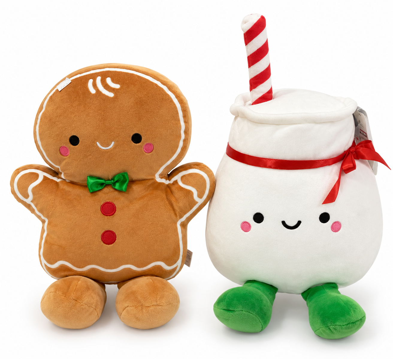 Hallmark Better Togethers Gingerbread Man & Milk Bottle Magnetic Plush Set