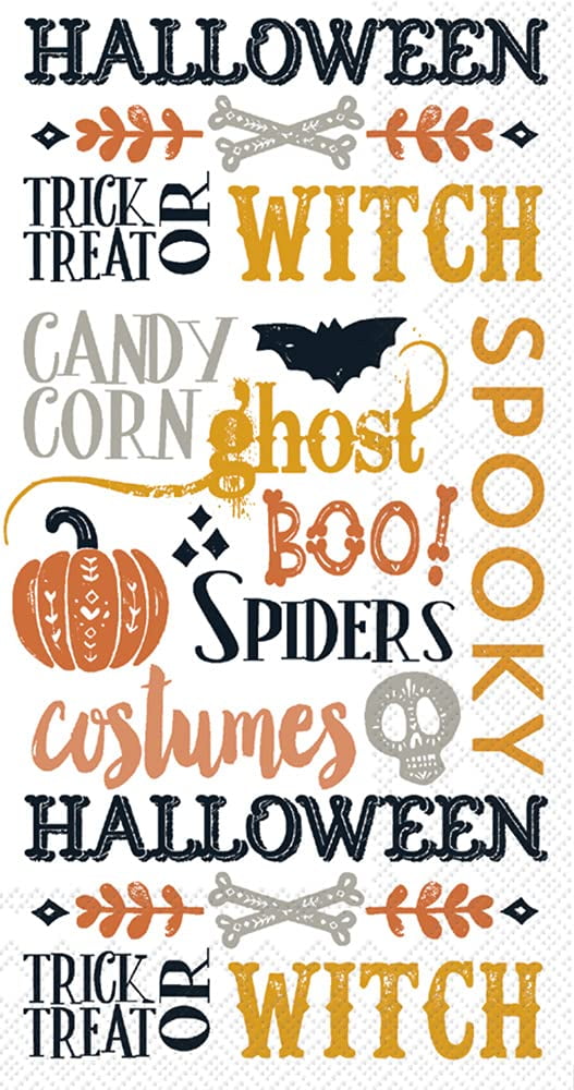 Halloween Words IHR Boston International Cocktail Napkin